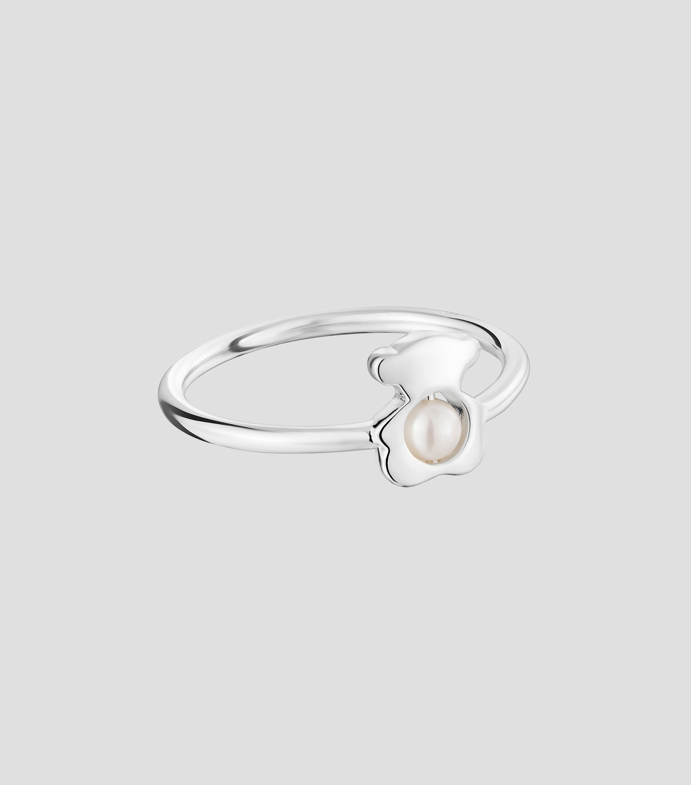 Anillo I-Bear en plata .925 con perla cultivada Mujer