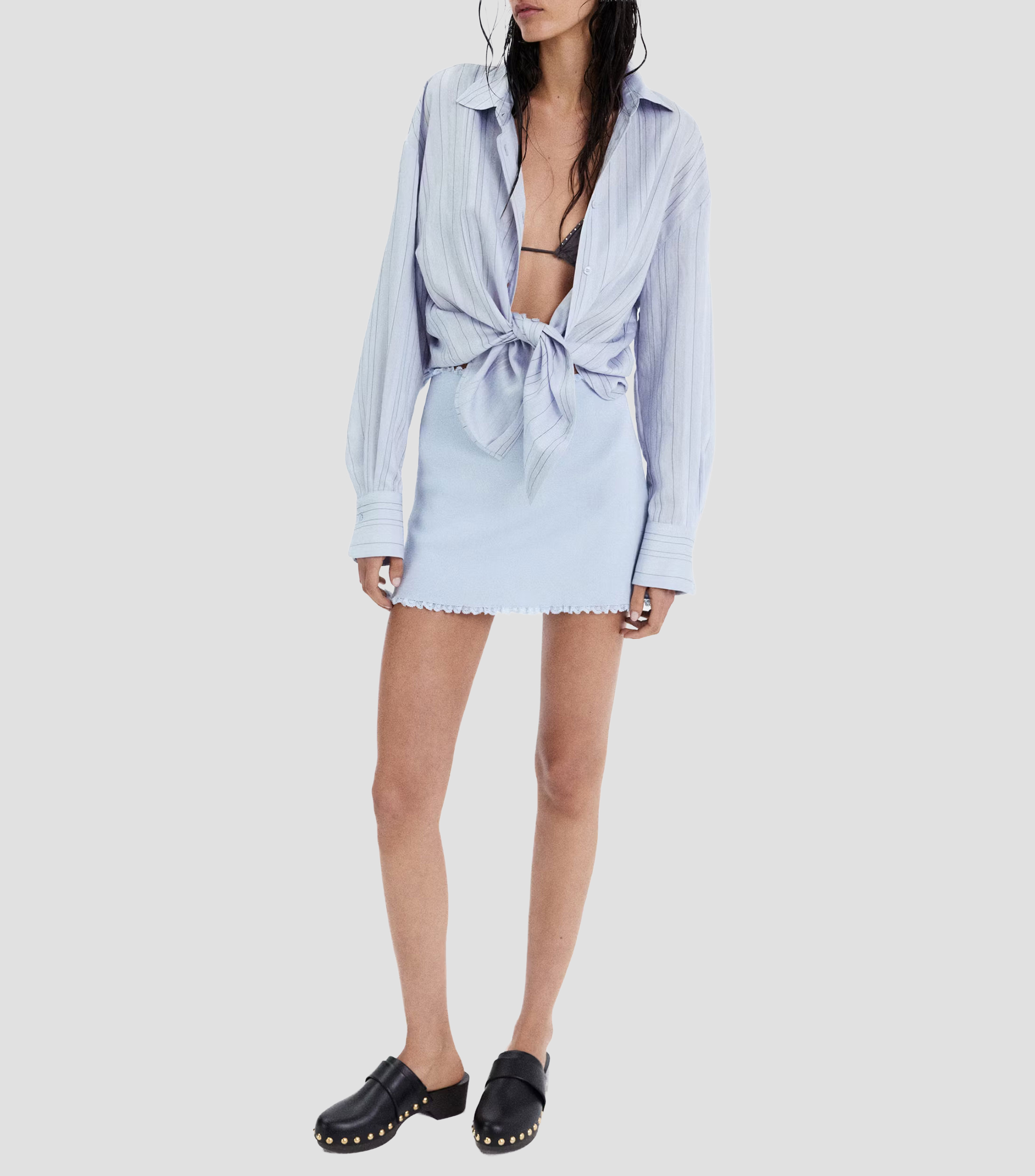 Camisa a rayas manga larga Nomol Mujer