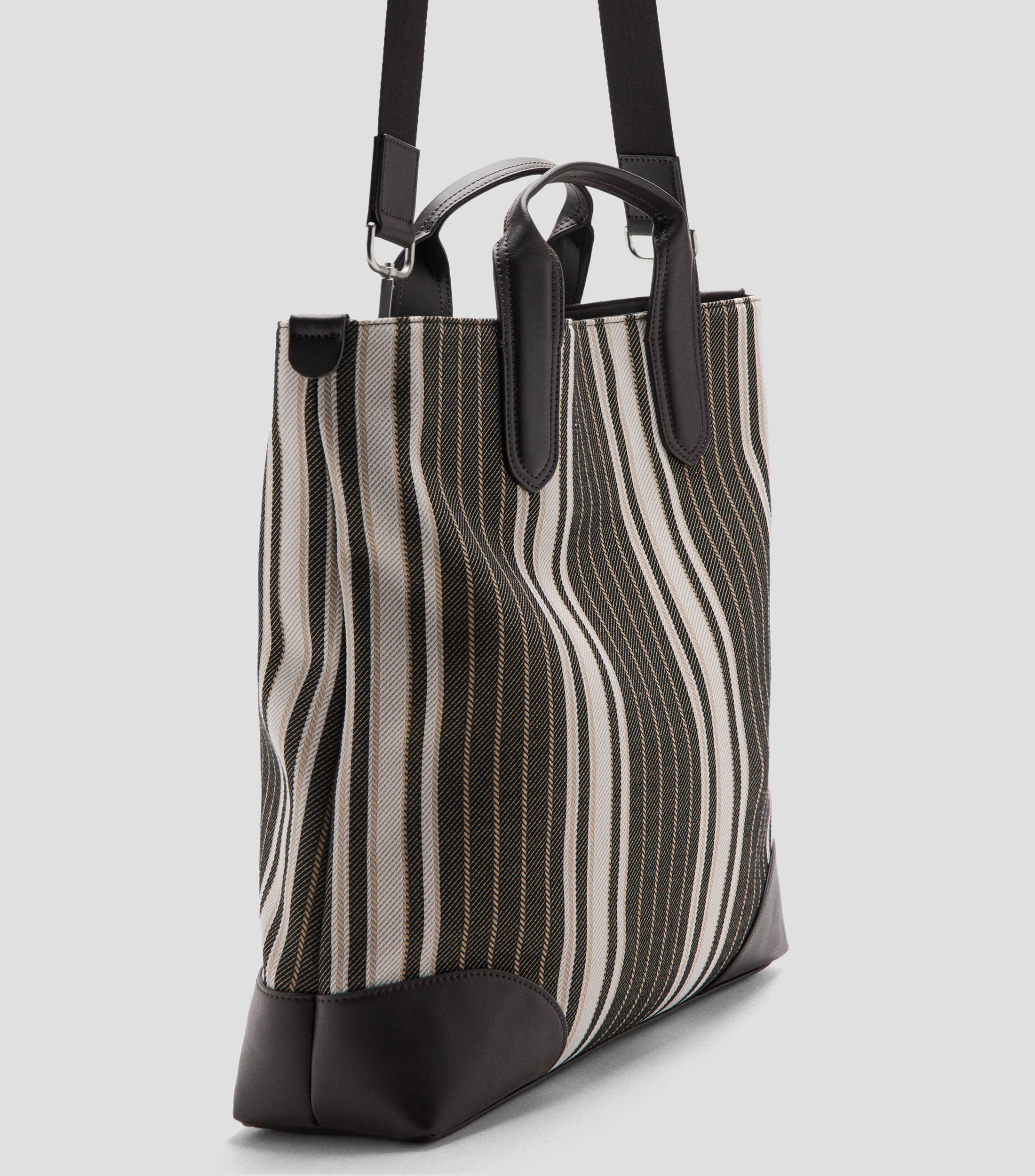 Bolso Tote con rayas Hombre