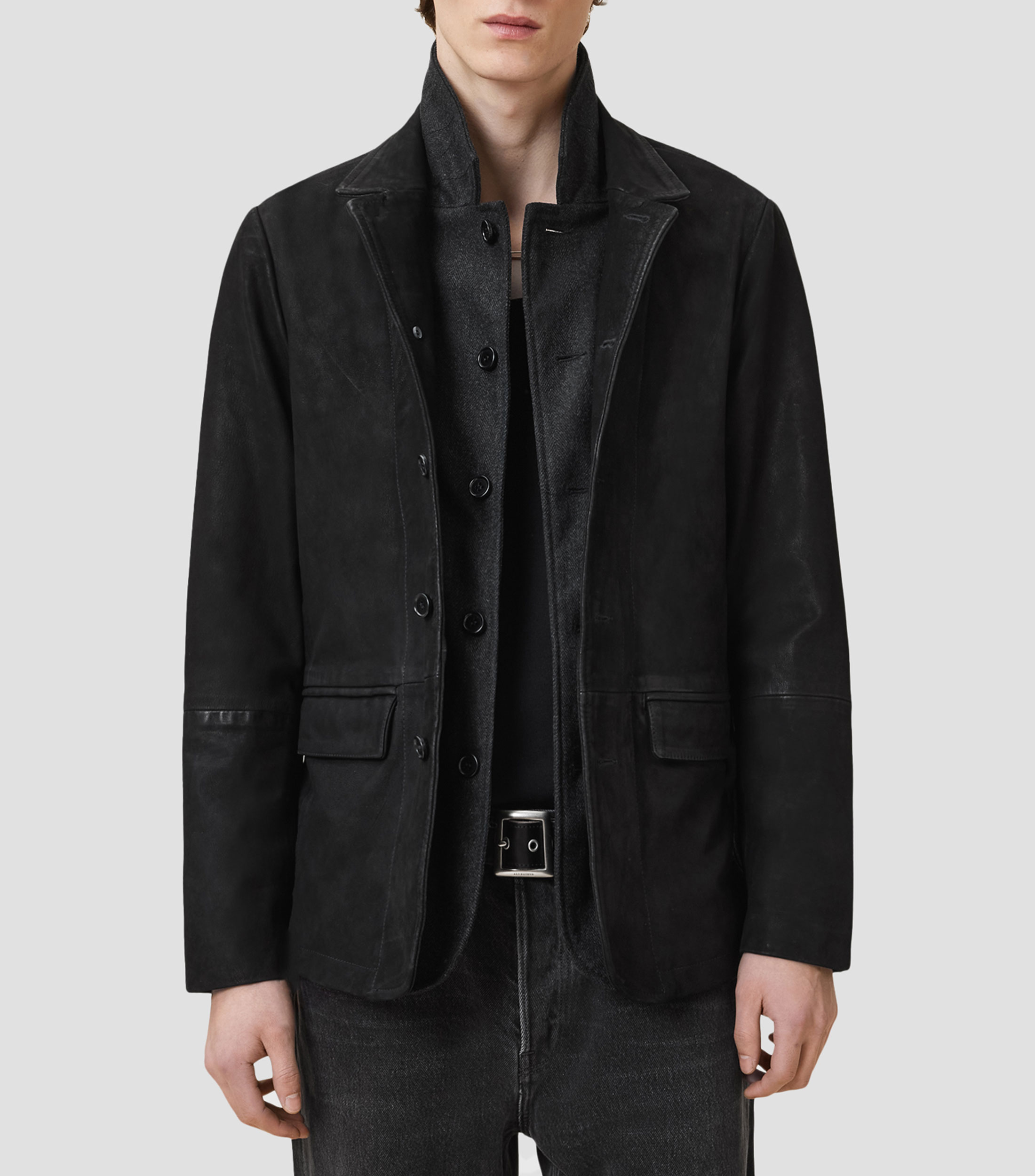 Blazer en piel Hombre