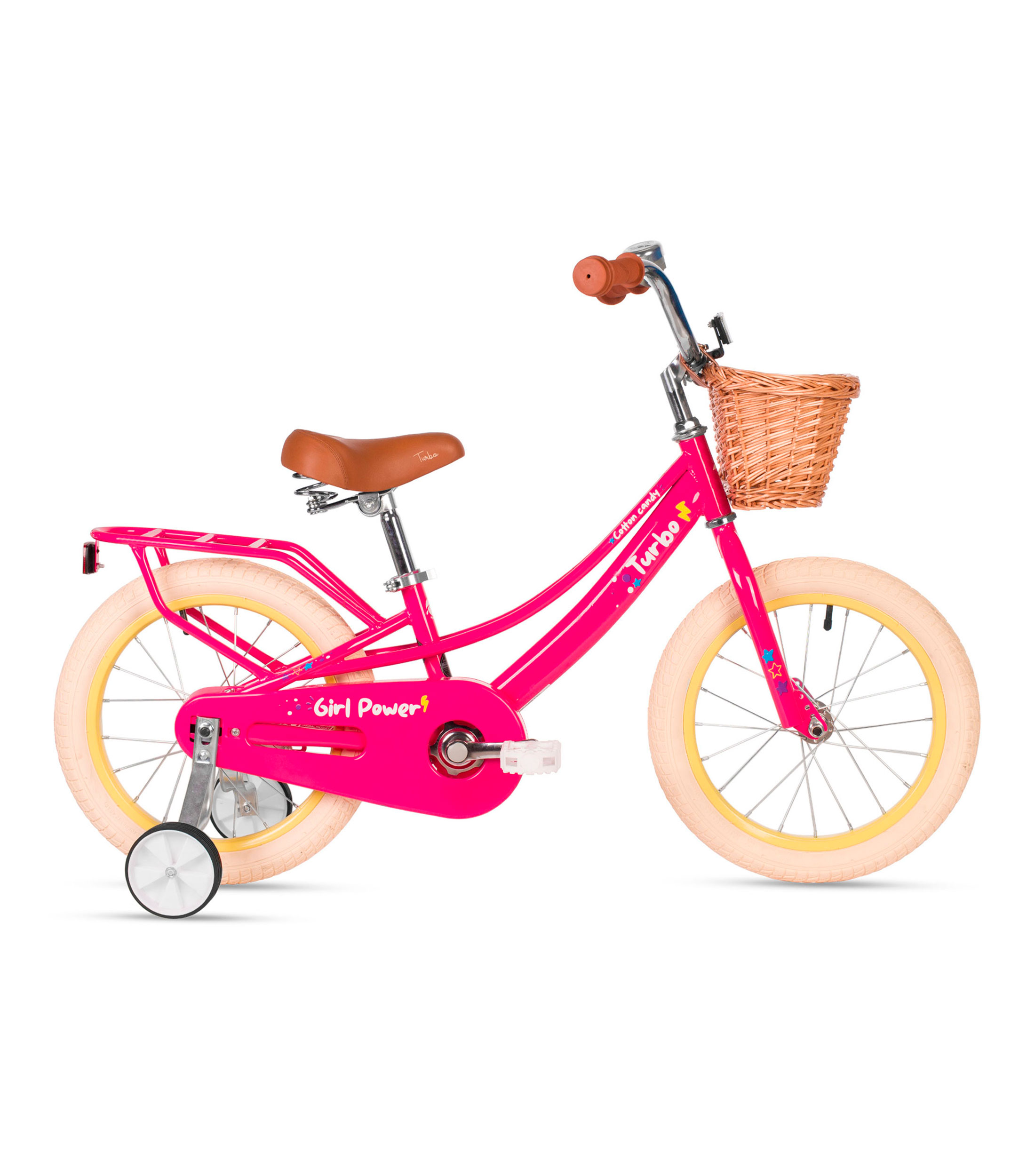 Little Monkey Bicicleta Rosa Con Canasta Bicicleta Infantil