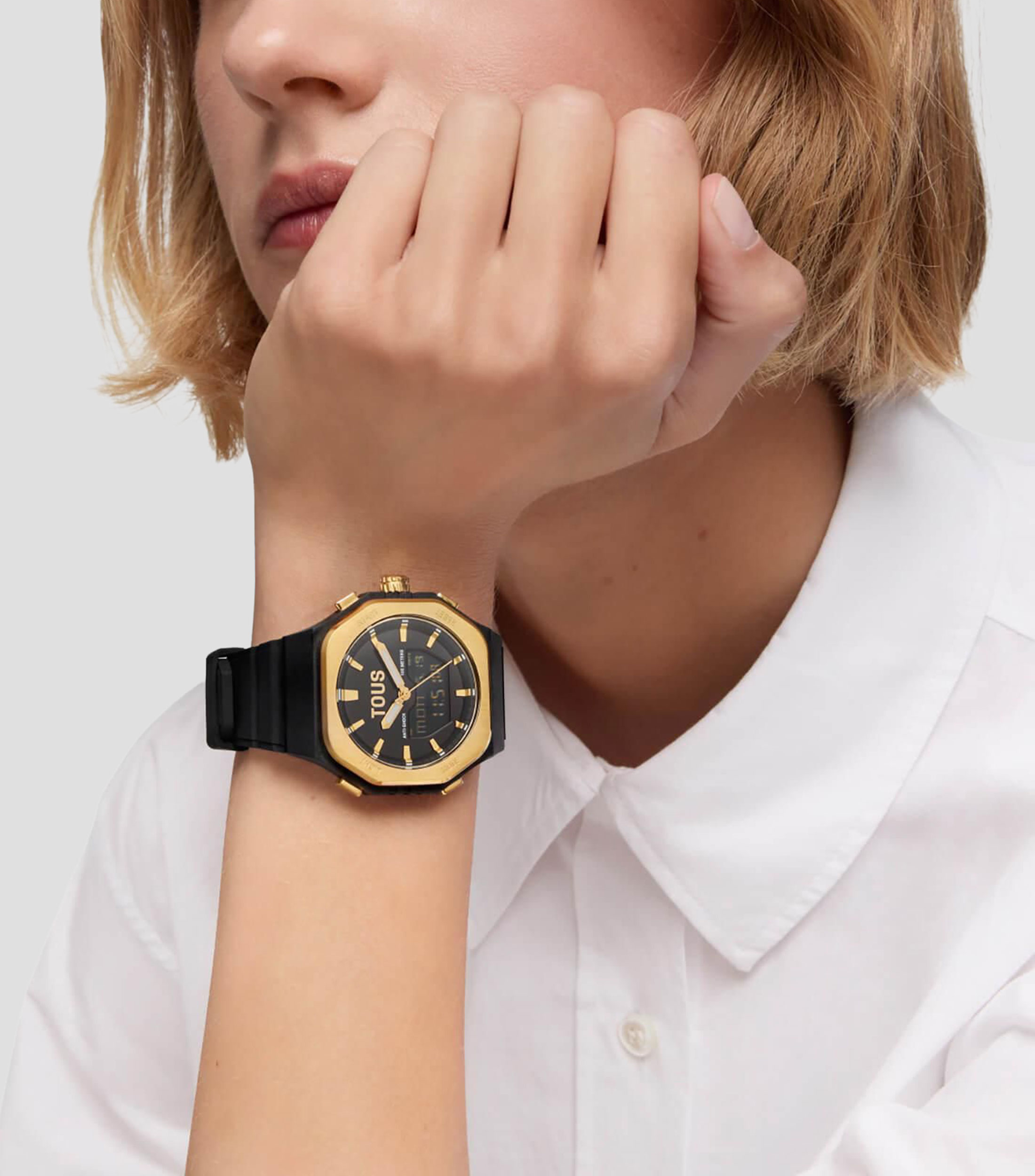 Reloj para Mujer Bet Deportivo Negro/Dorado