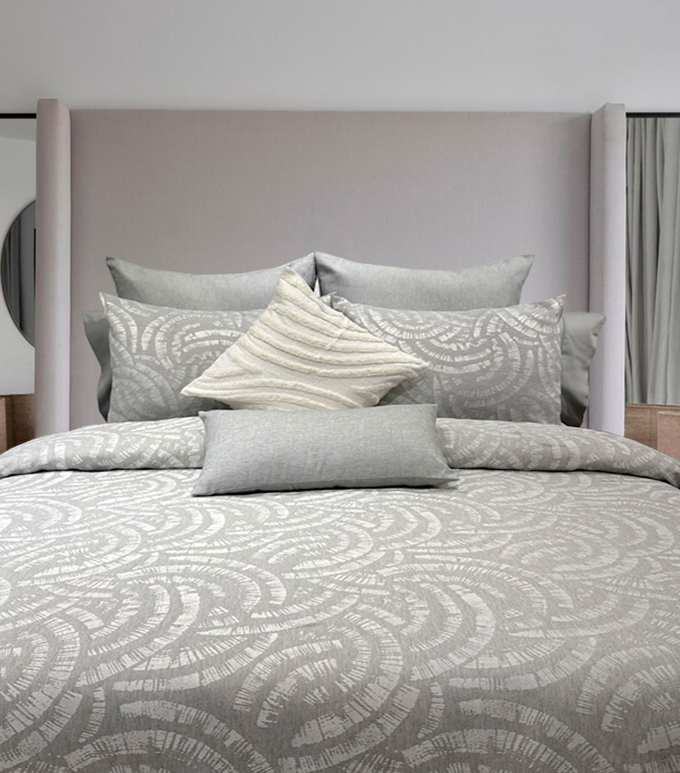 Juego de Funda para Duvet Matrimonial Queen Size Elia Gris
