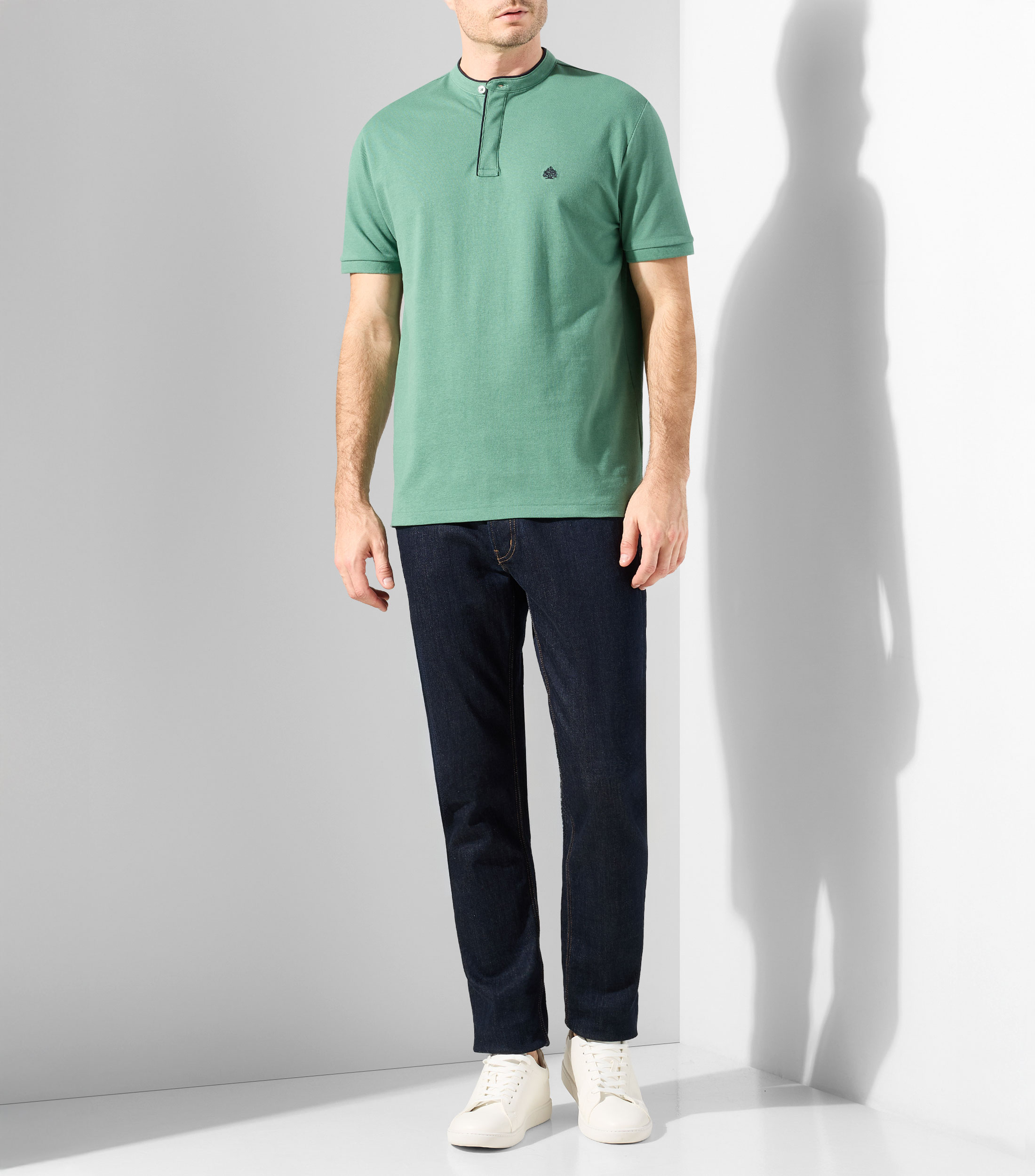 Playera Tipo Polo Manga Corta Diseño liso Hombre