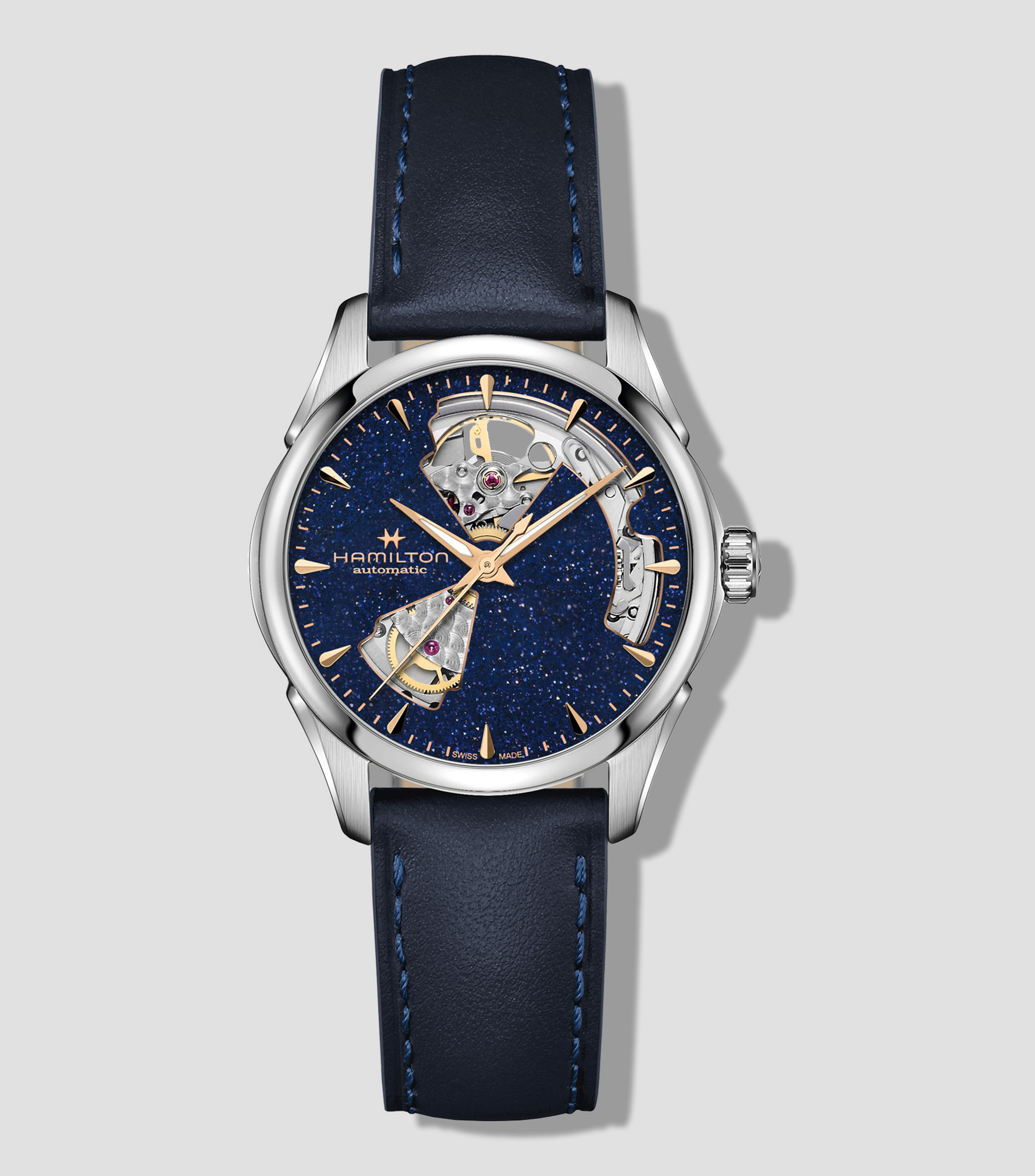 Reloj Unisex Jazzmaster Open Heart Casual Azul marino