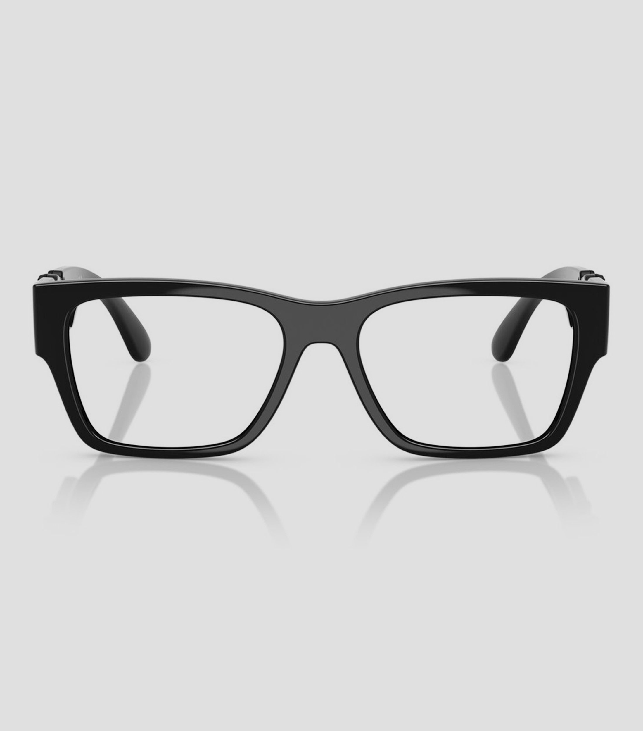 Lentes oftálmicos cuadrados negros Hombre