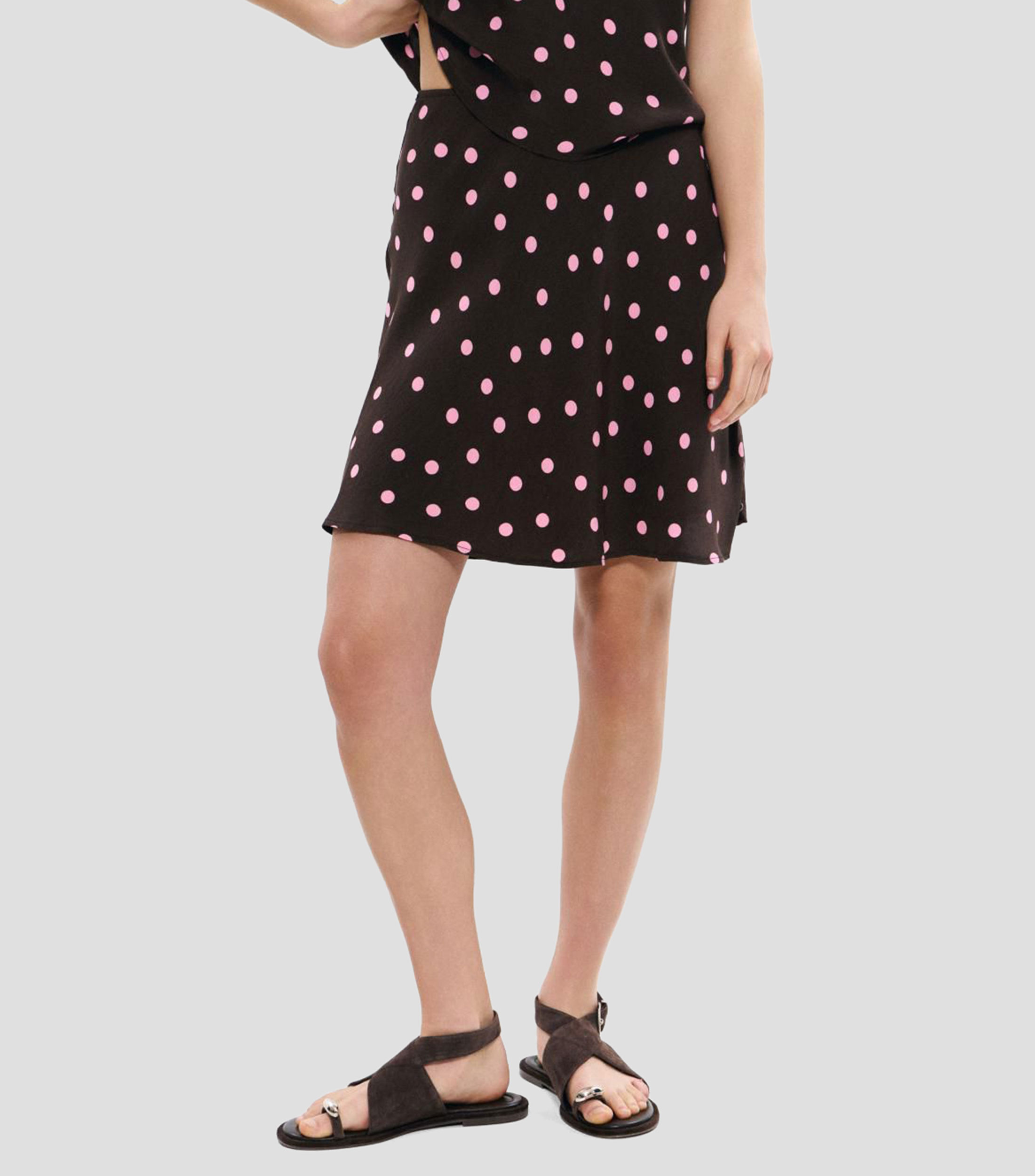 Falda mini de corte A estampada Mujer