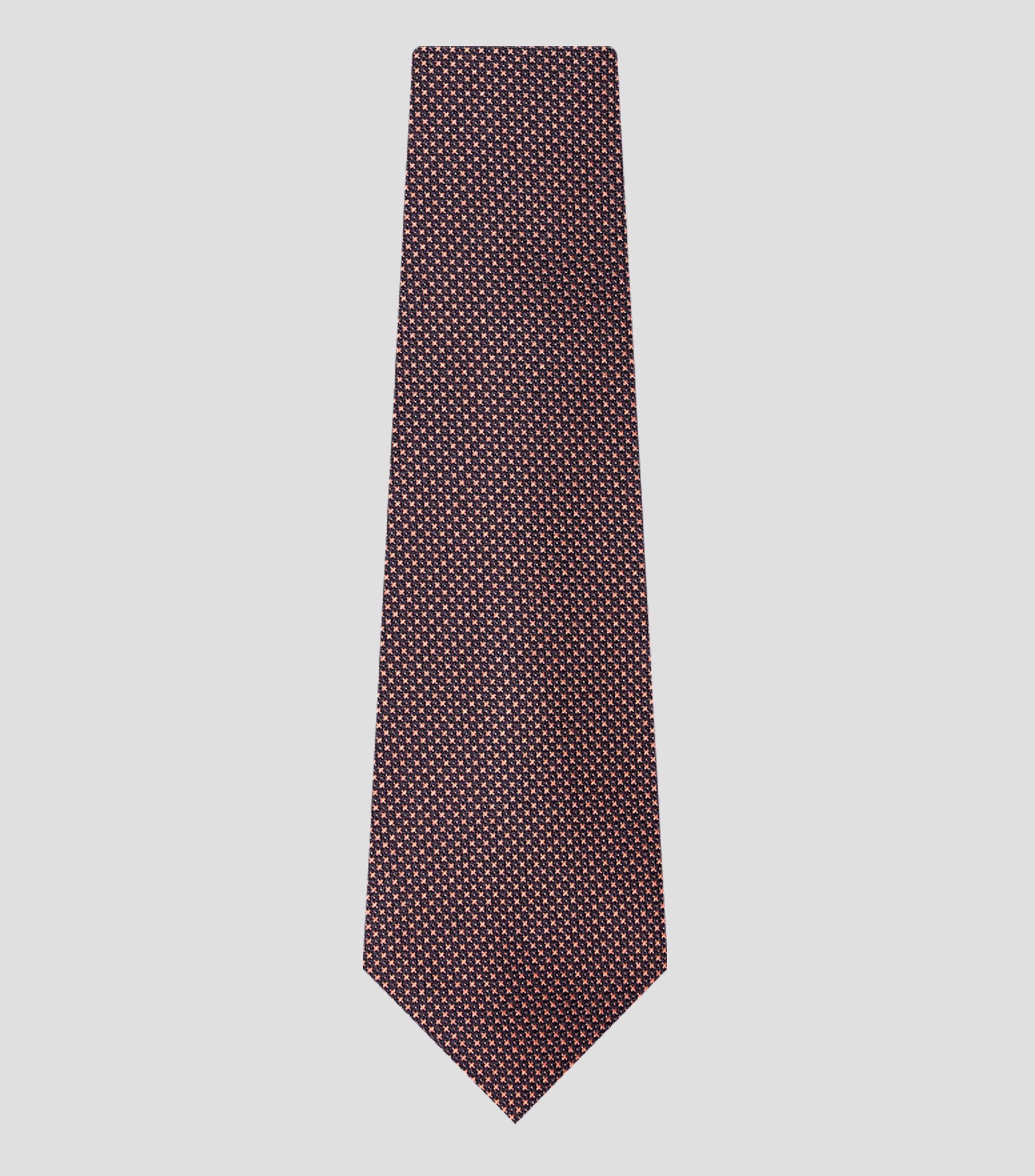 Corbata ancha de seda microdiseño