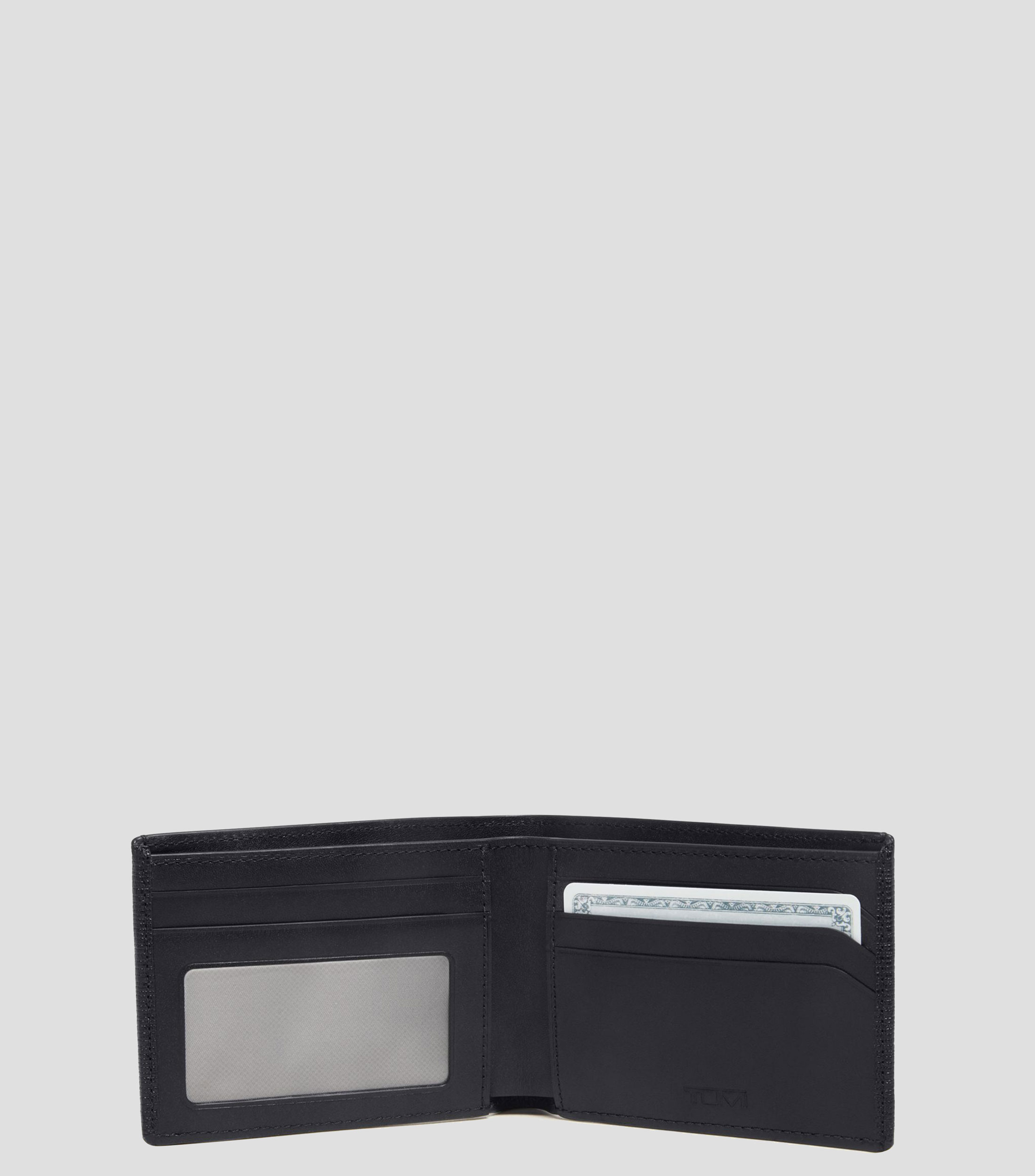 Cartera Bifold lisa en piel Hombre