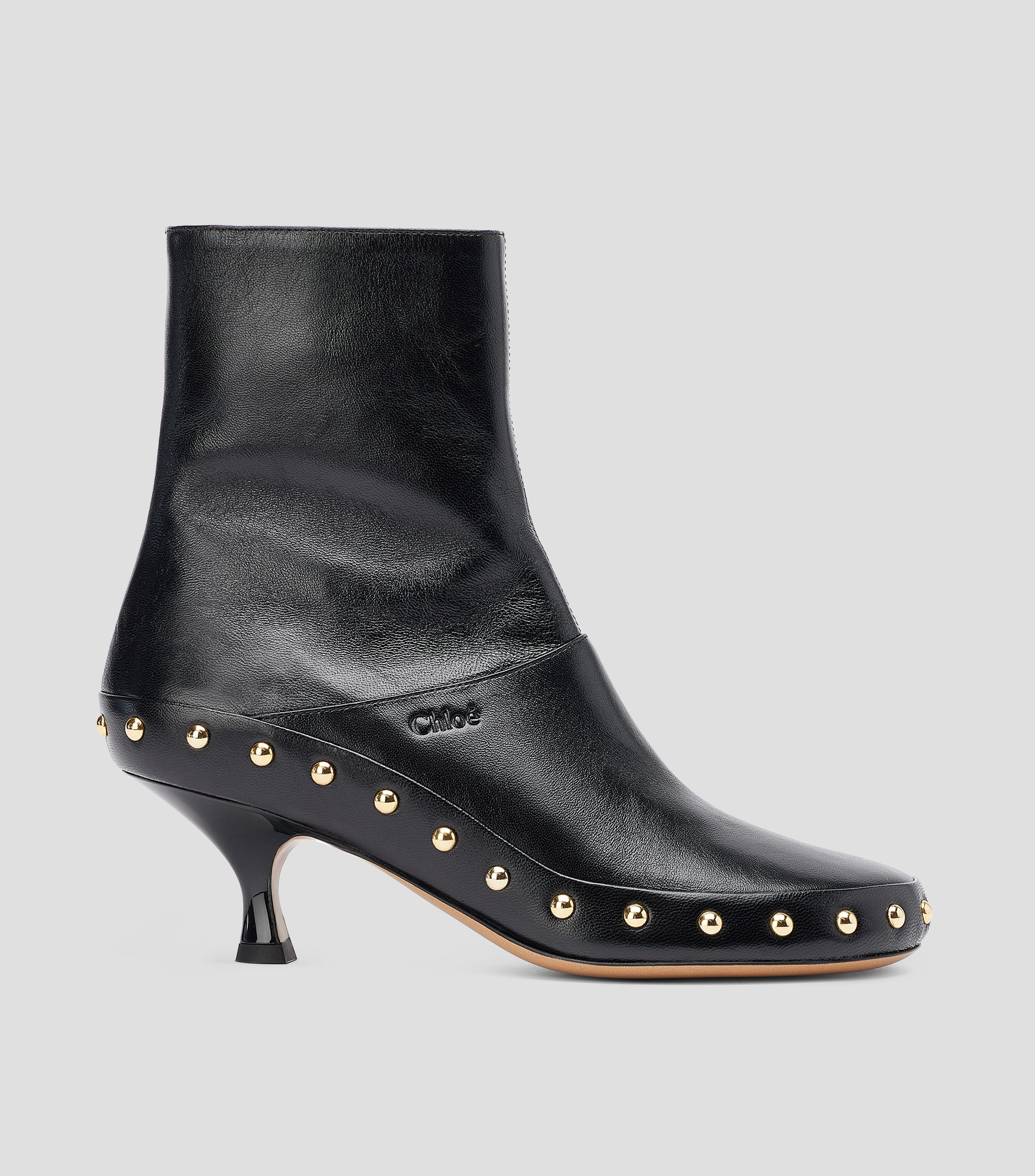 Botines con tacón bajo delgado Mujer