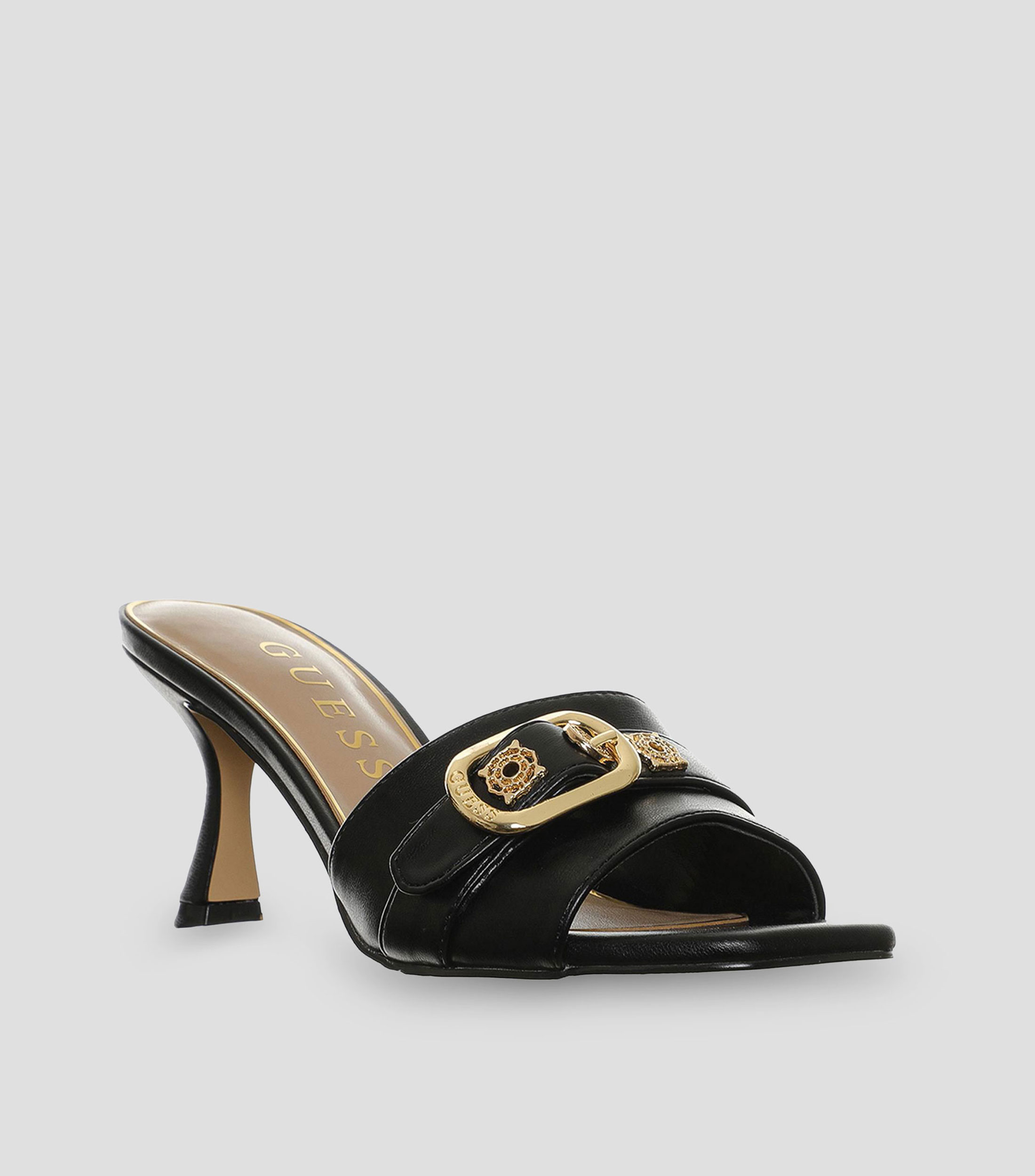 Sandalias con tacón medio delgado Mujer