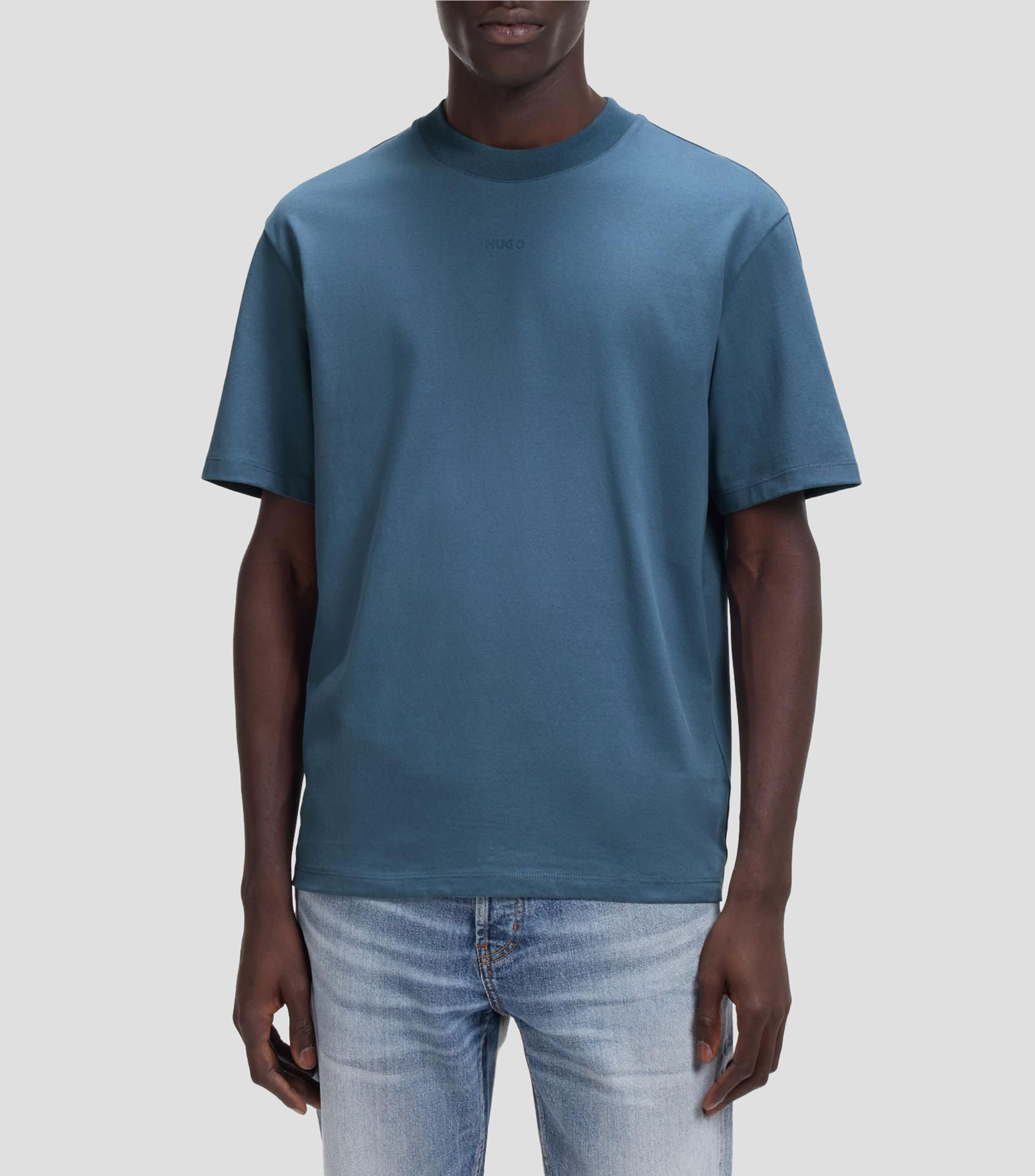 Playera relaxed en algodón con logo estampado Hombre
