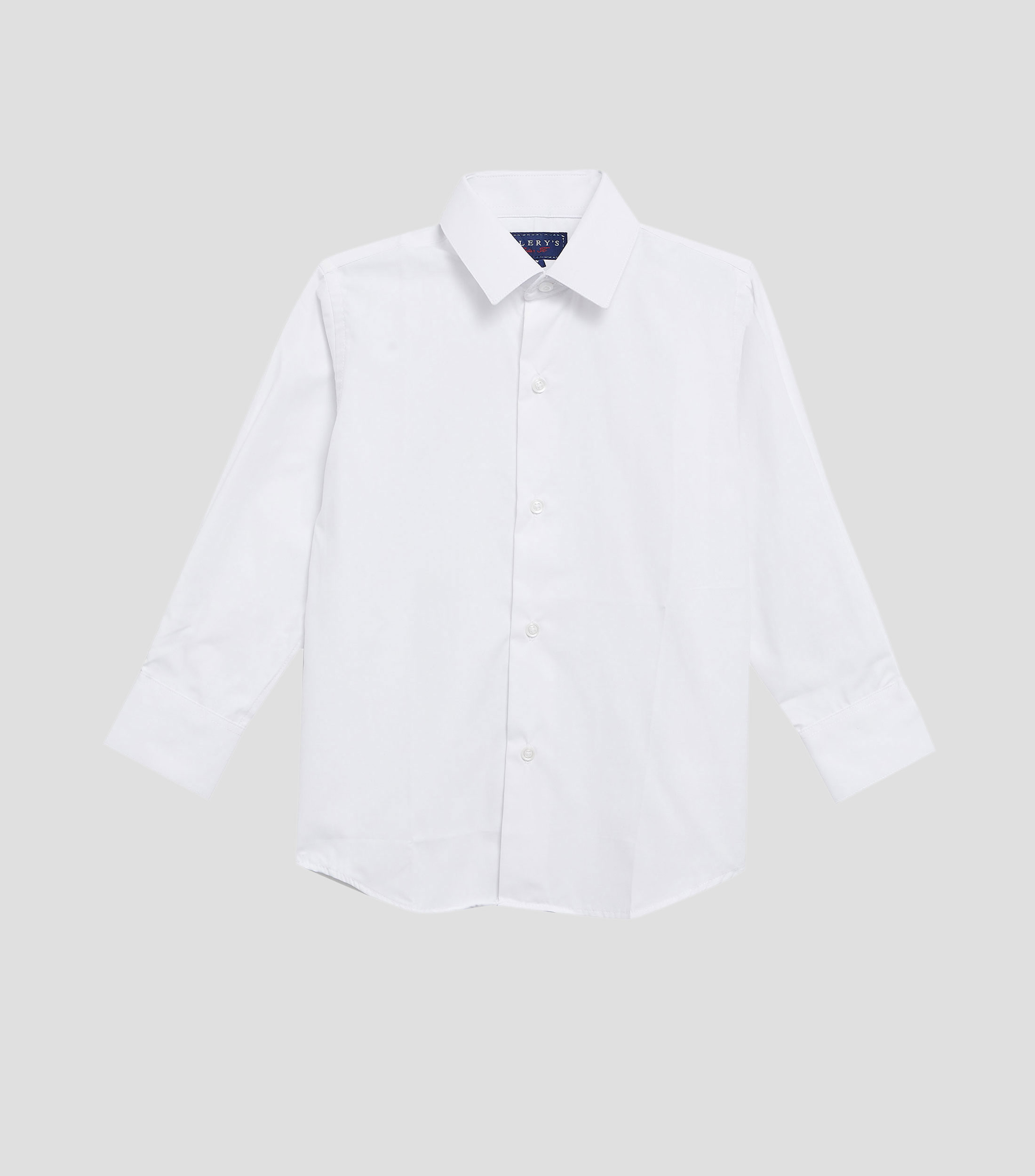 Camisa de vestir lisa manga larga Niño