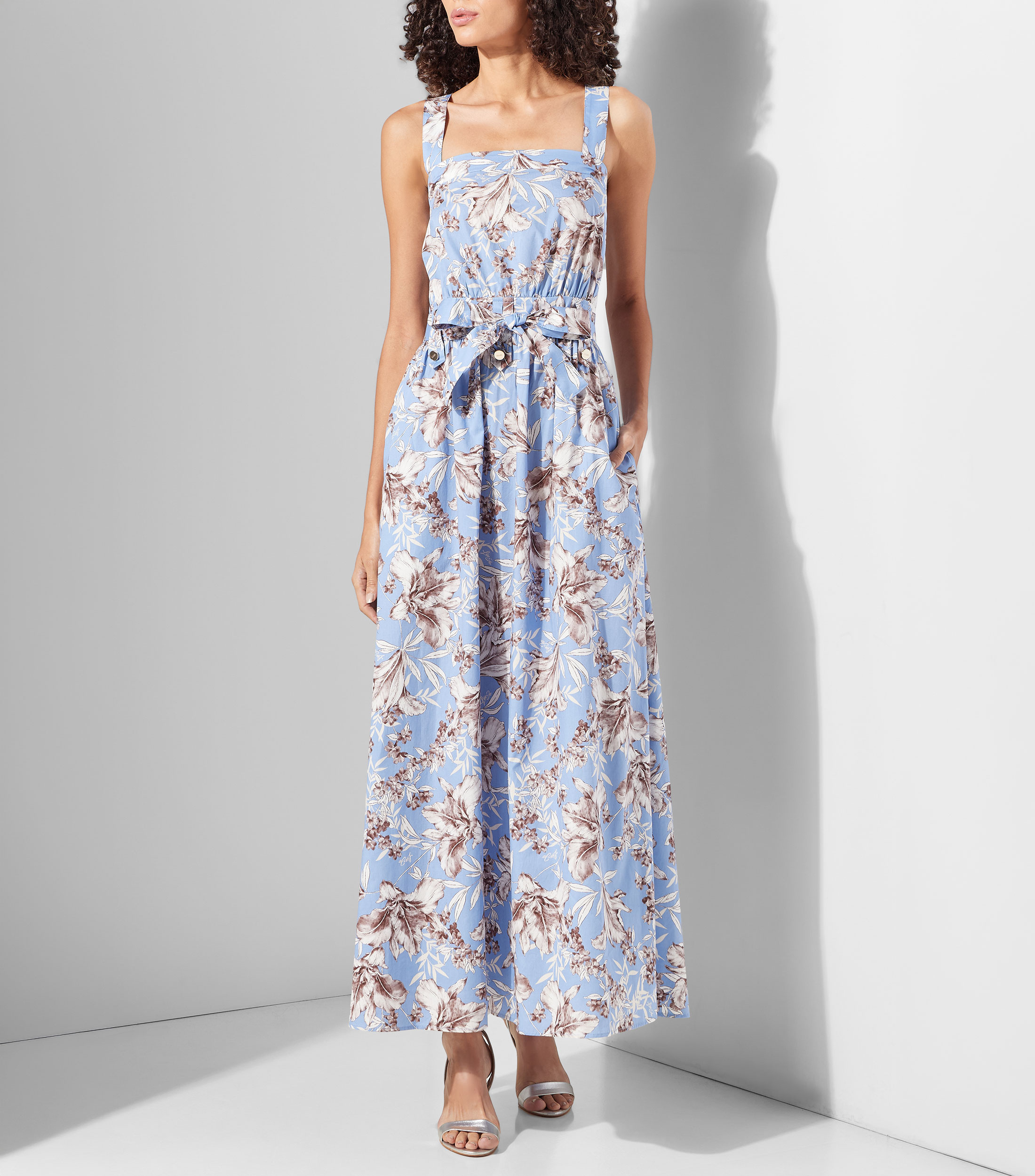 Vestido midi estampado Mujer