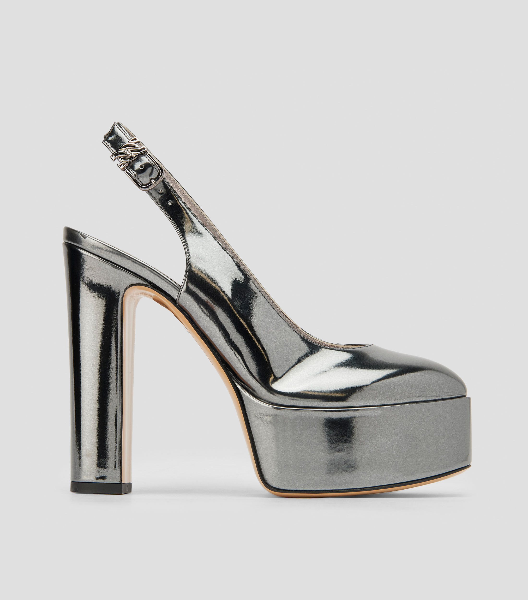 Zapatillas con tacón alto media luna Mujer
