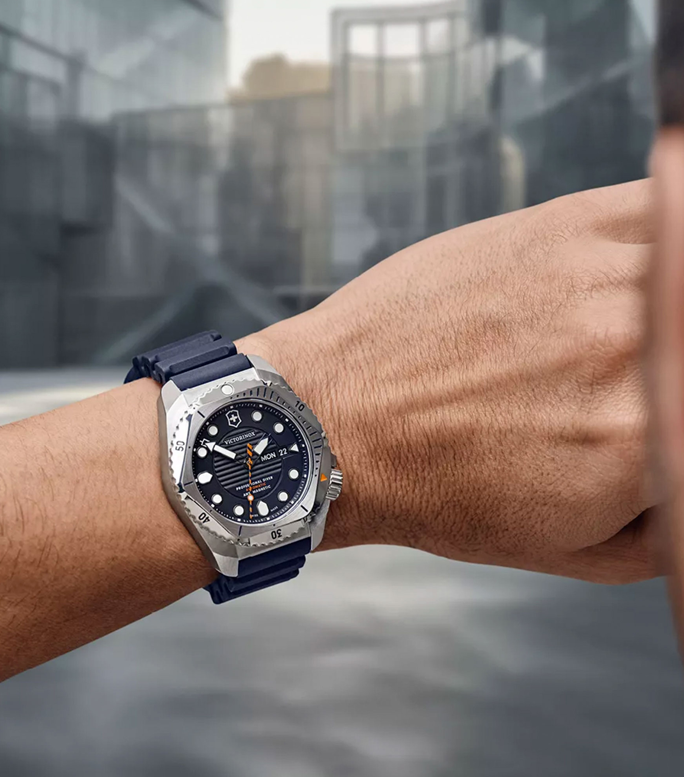 Reloj para hombre Dive Pro Deportivo, Plateado