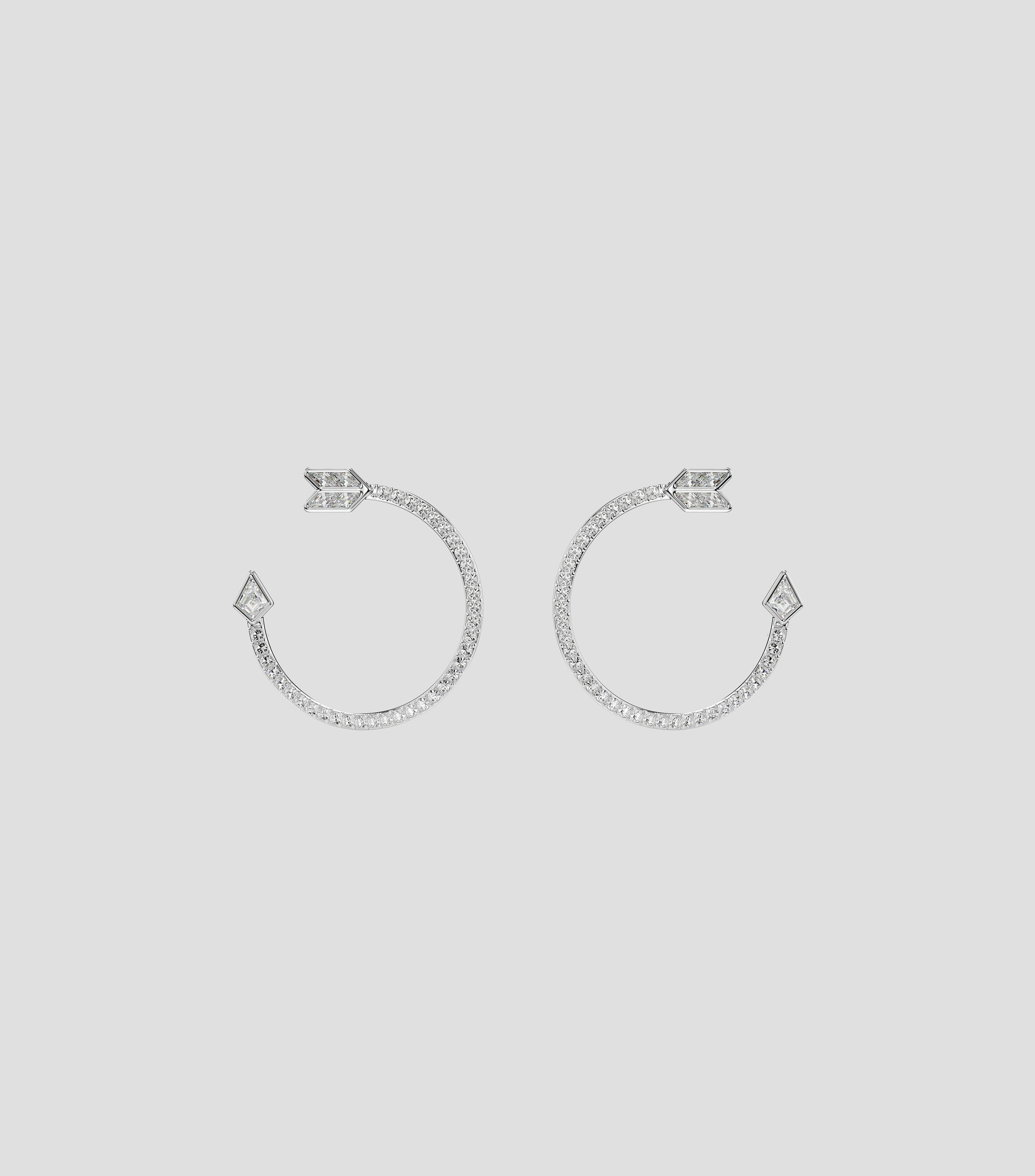 Pendientes Idyllia Arrow White con cristal Swarovski Mujer
