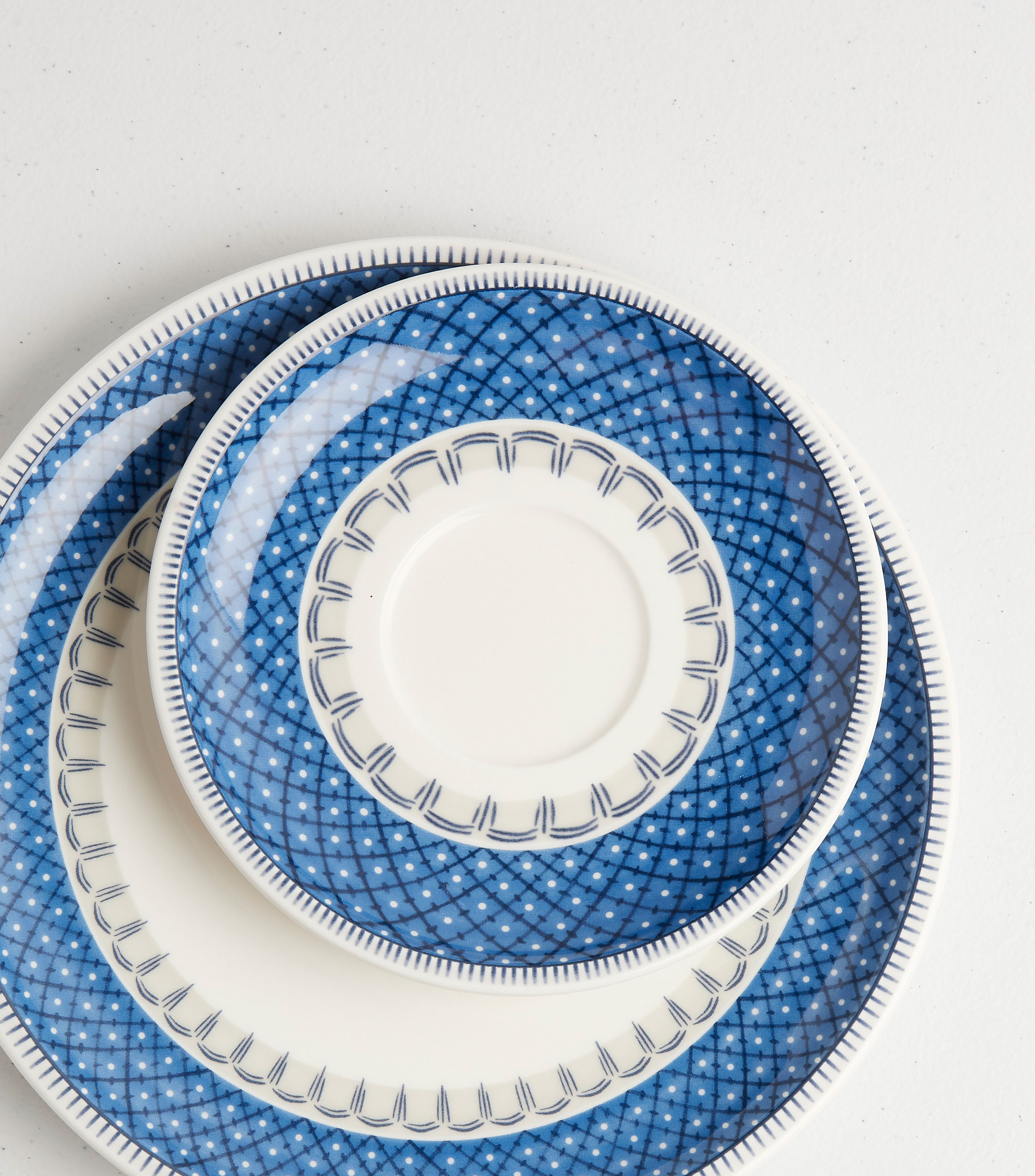 Plato para postre Casale Blu con rombos