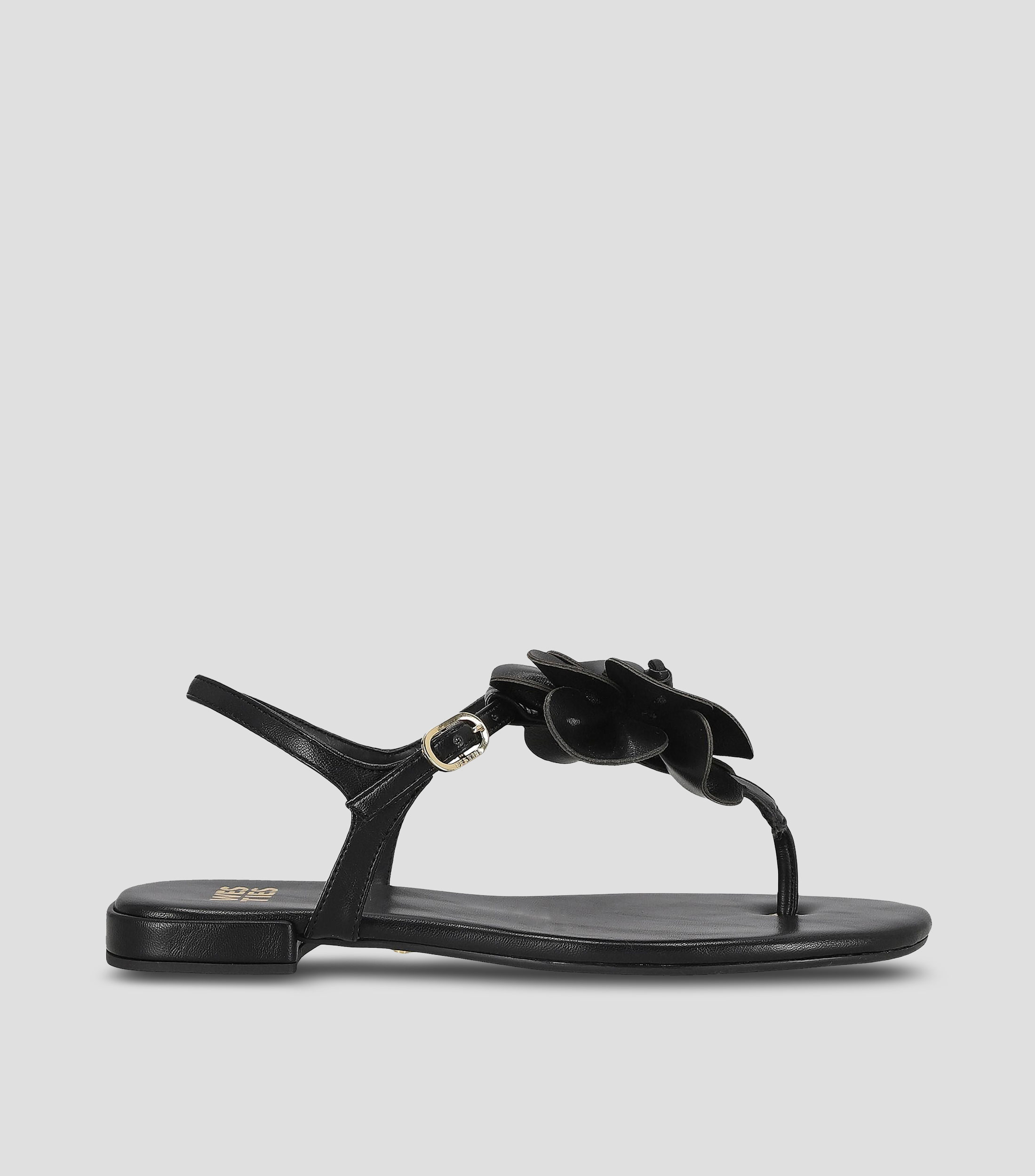 Sandalias con tacón bajo media luna Mujer
