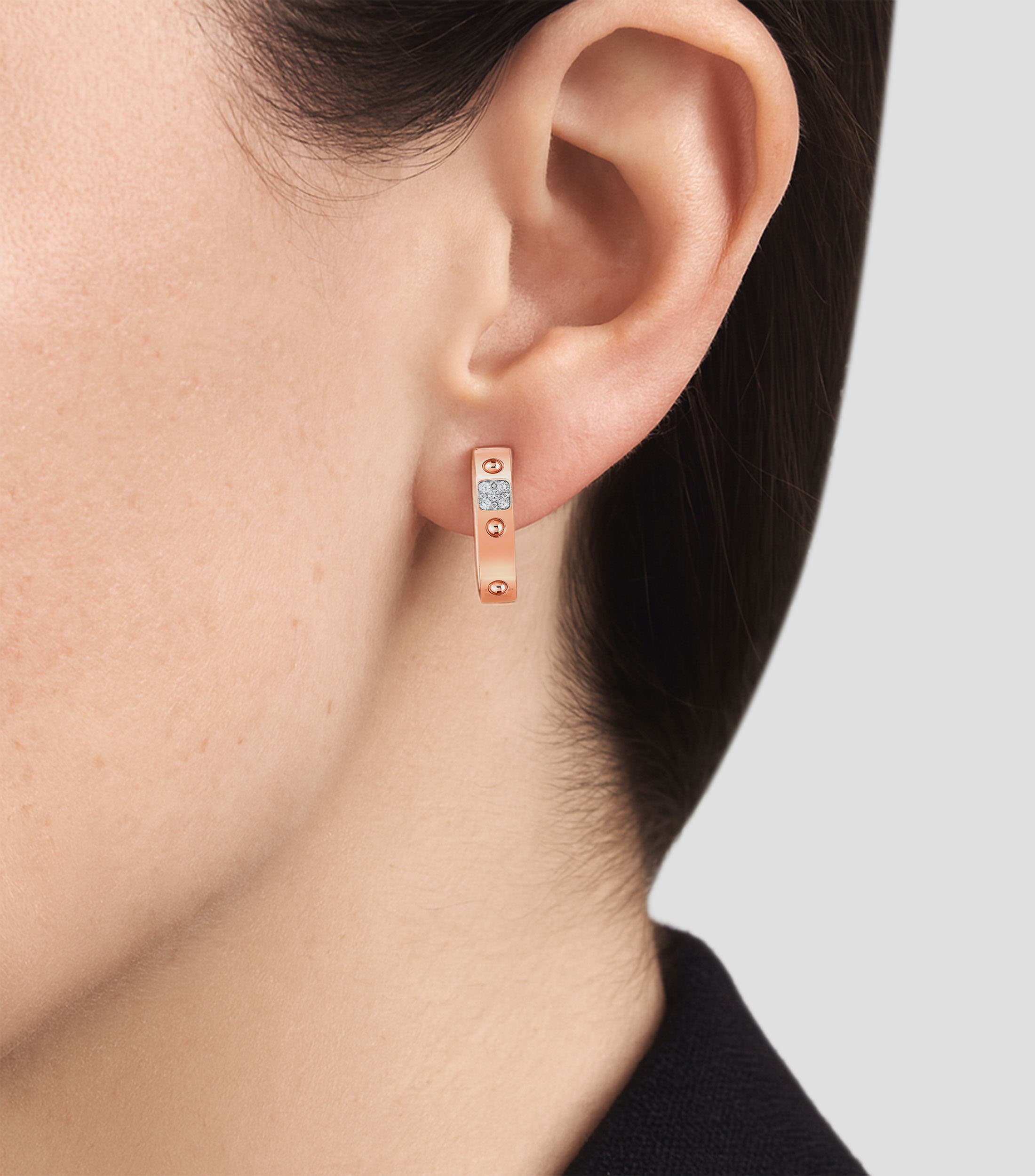 Aretes en oro rosa de 18 kilates Pois Moi Mujer