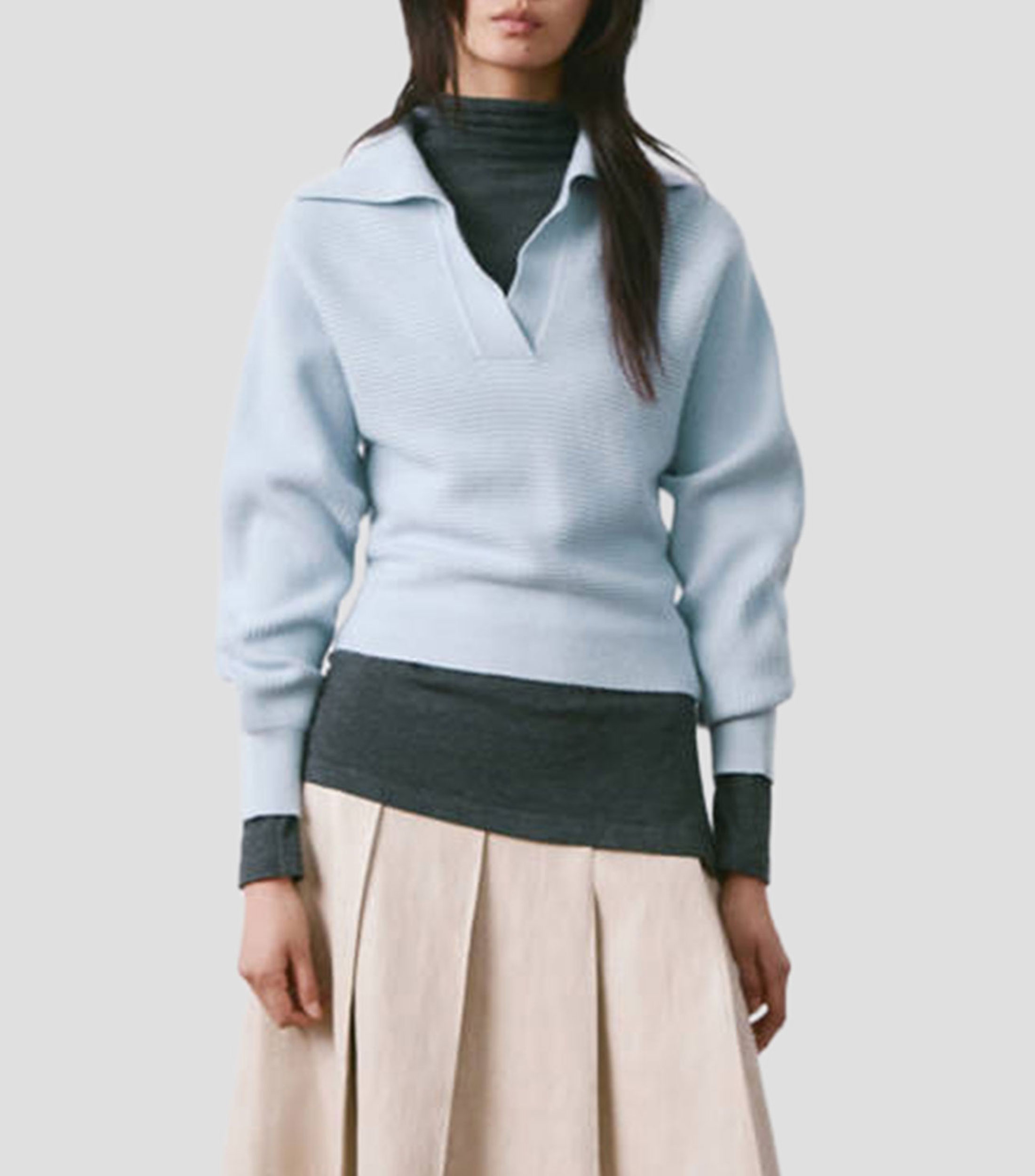 Suéter cuello polo Mujer