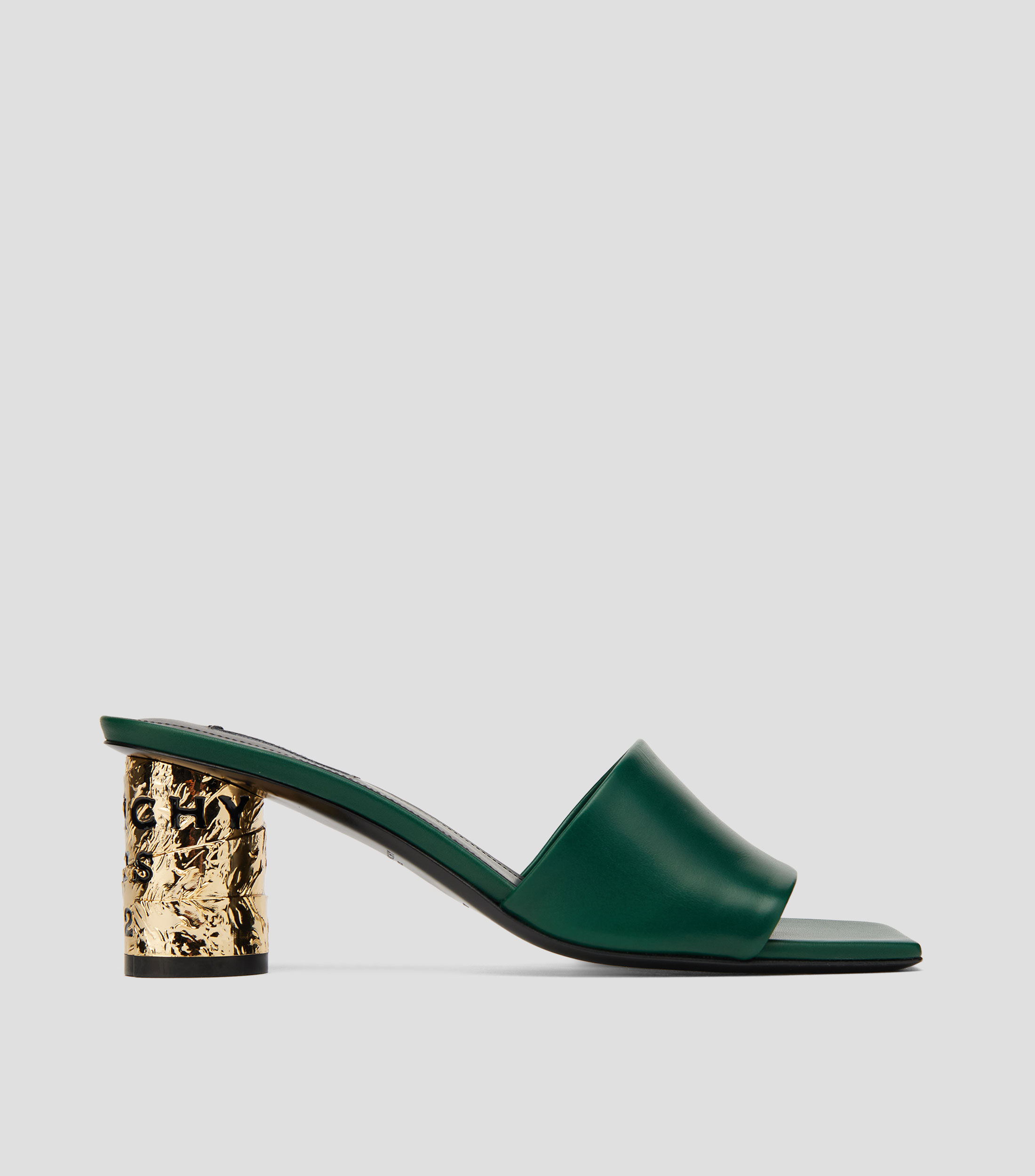 Sandalias tipo mule con tacón bajo redondo Mujer