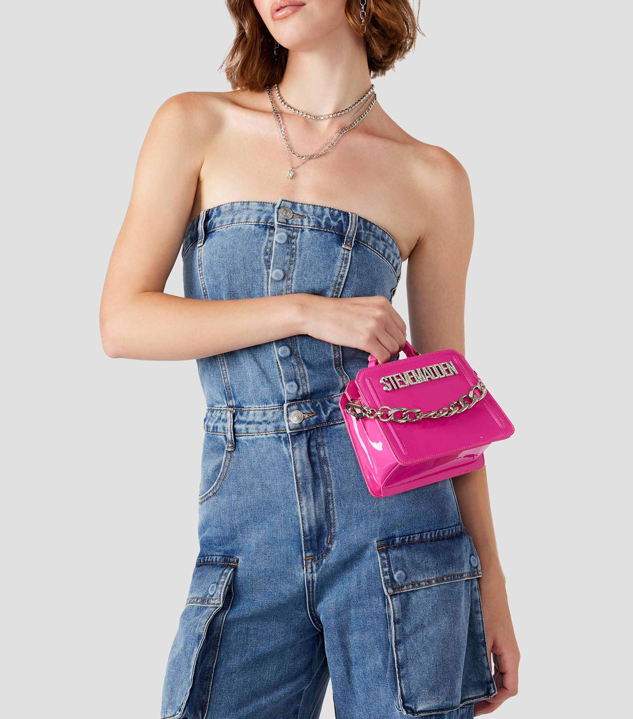 Bolsa satchel Bevelynmr charol Mujer