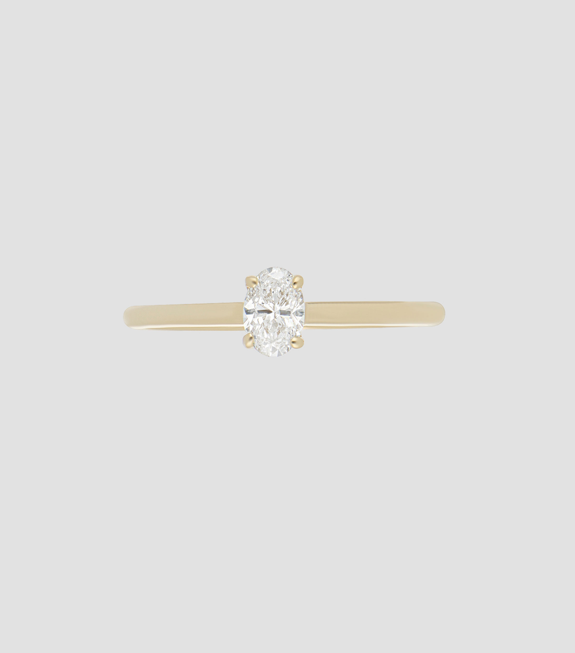 Anillo en oro amarillo de 18 kilates con diamante Mujer