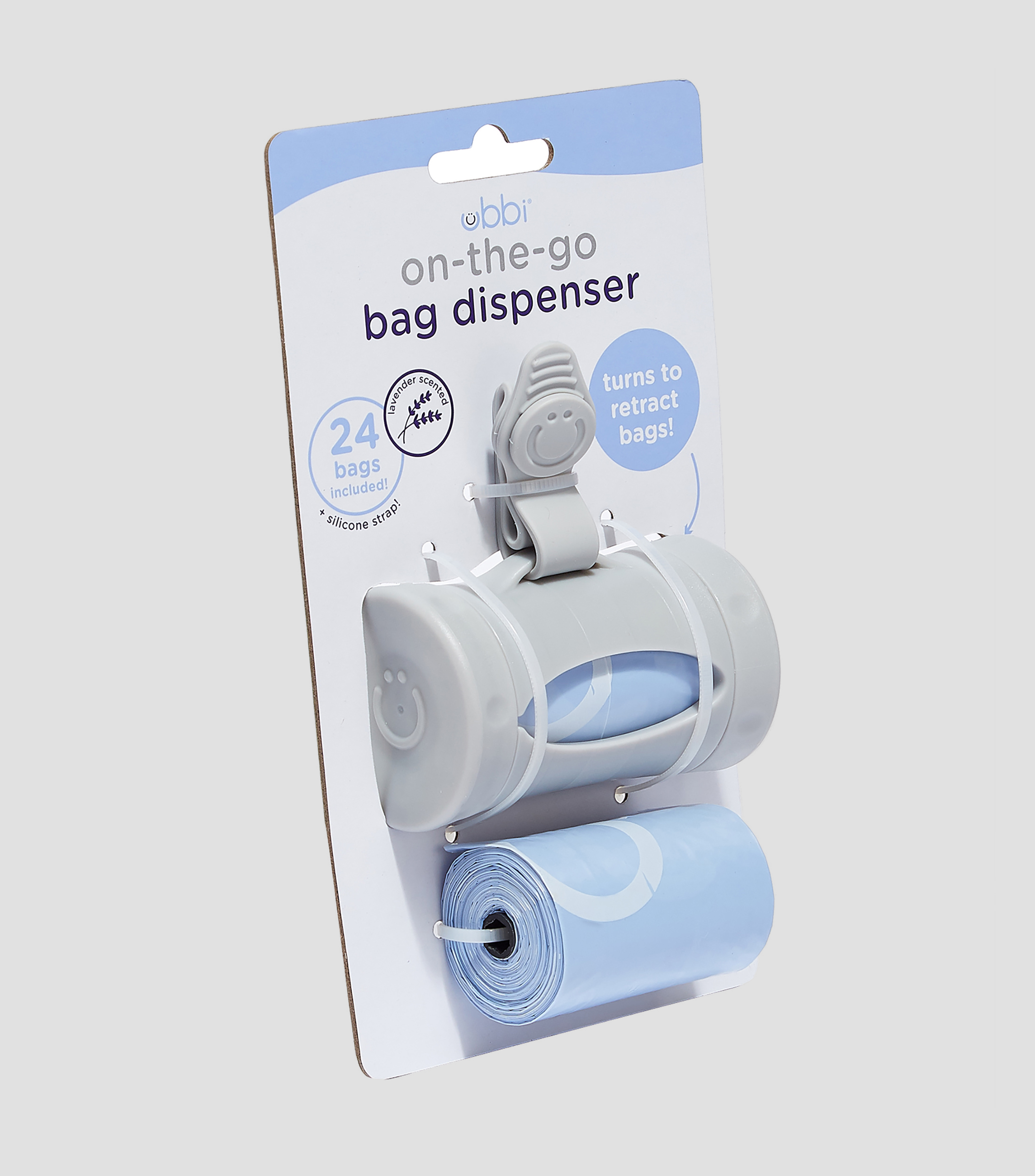 Dispensador de Bolsas Portátil Gris