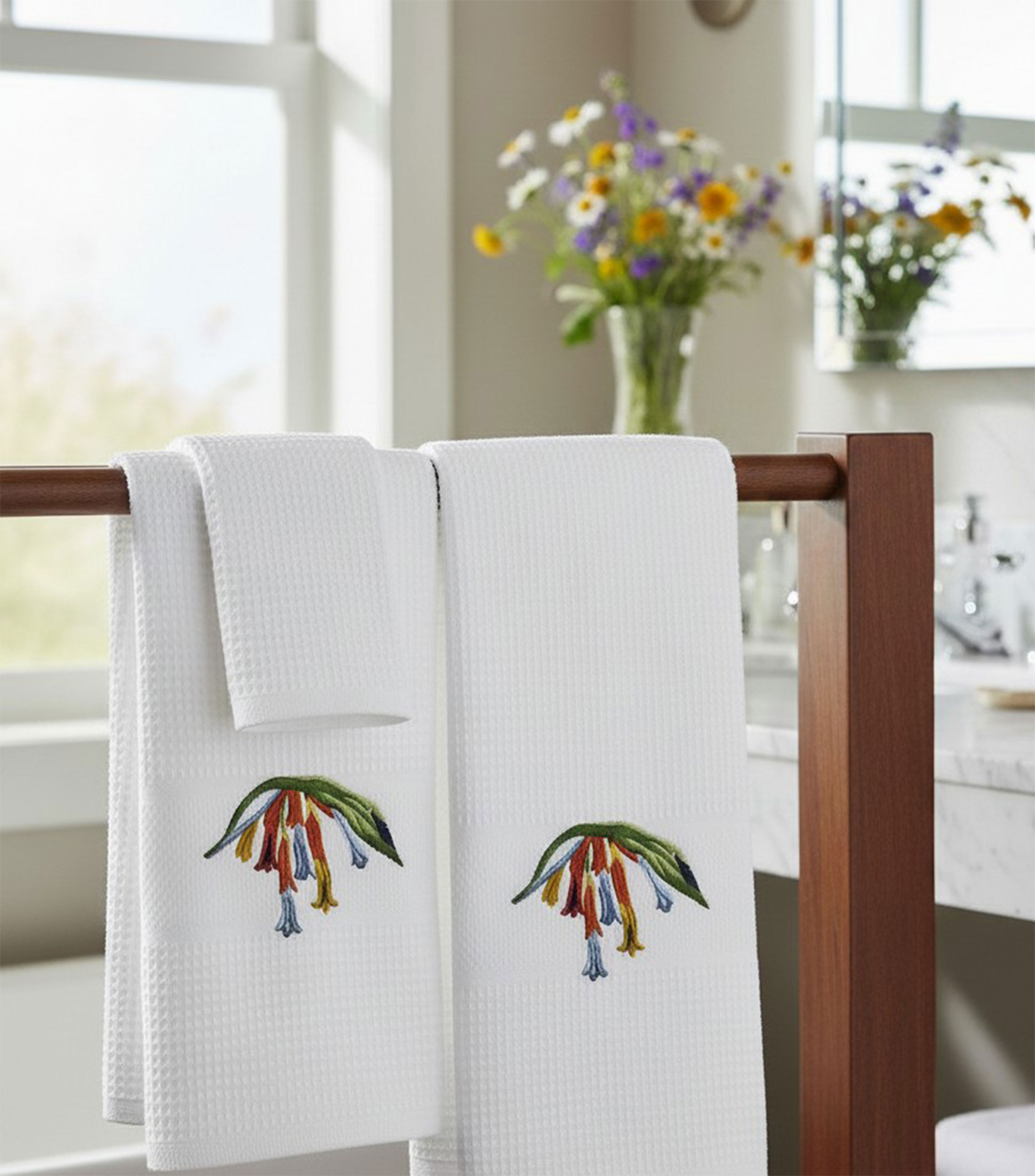 Set 2 toallas de mano Èze blanco