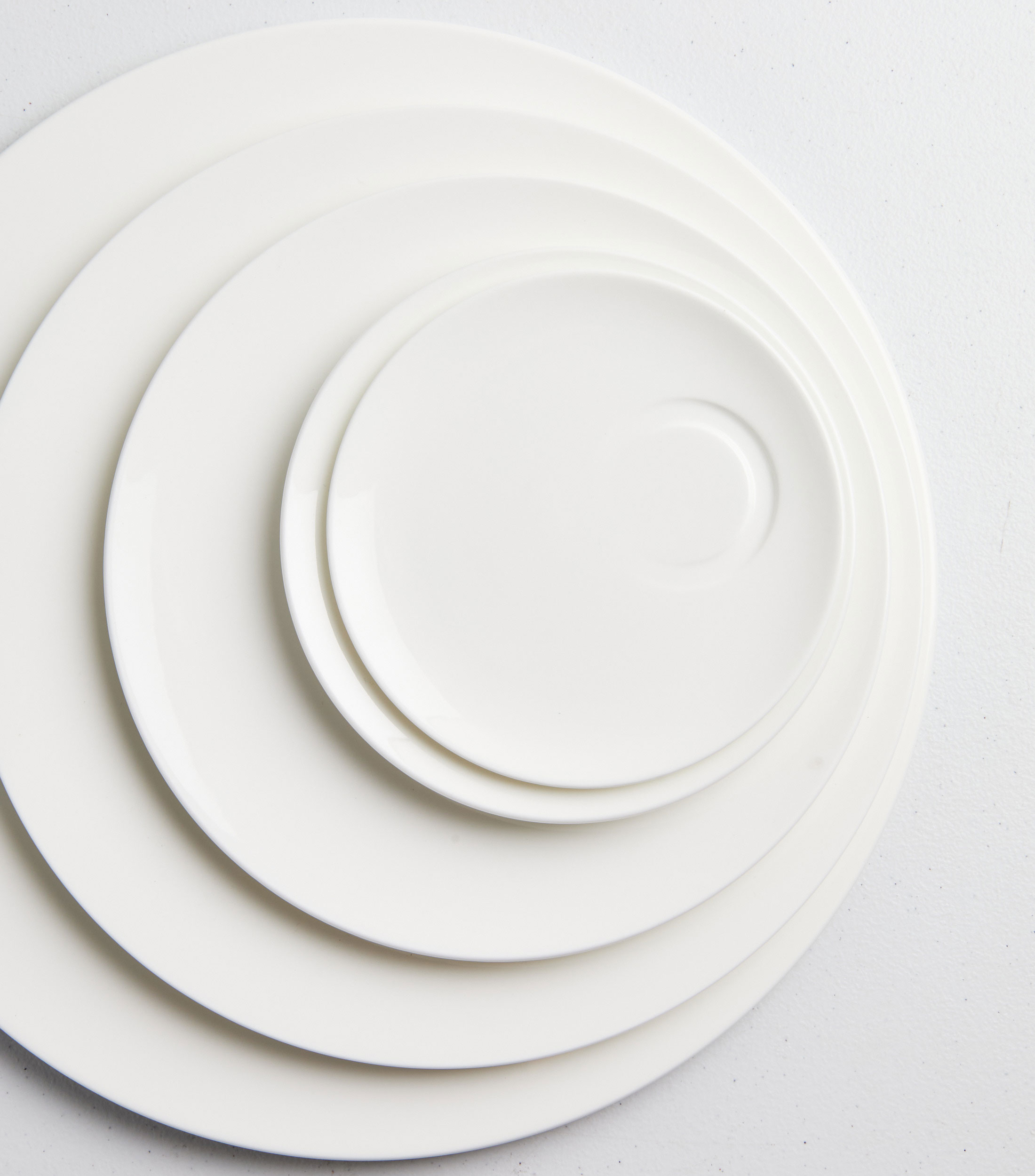 Plato para taza de cafe expresso Metrochic Blanc redondo