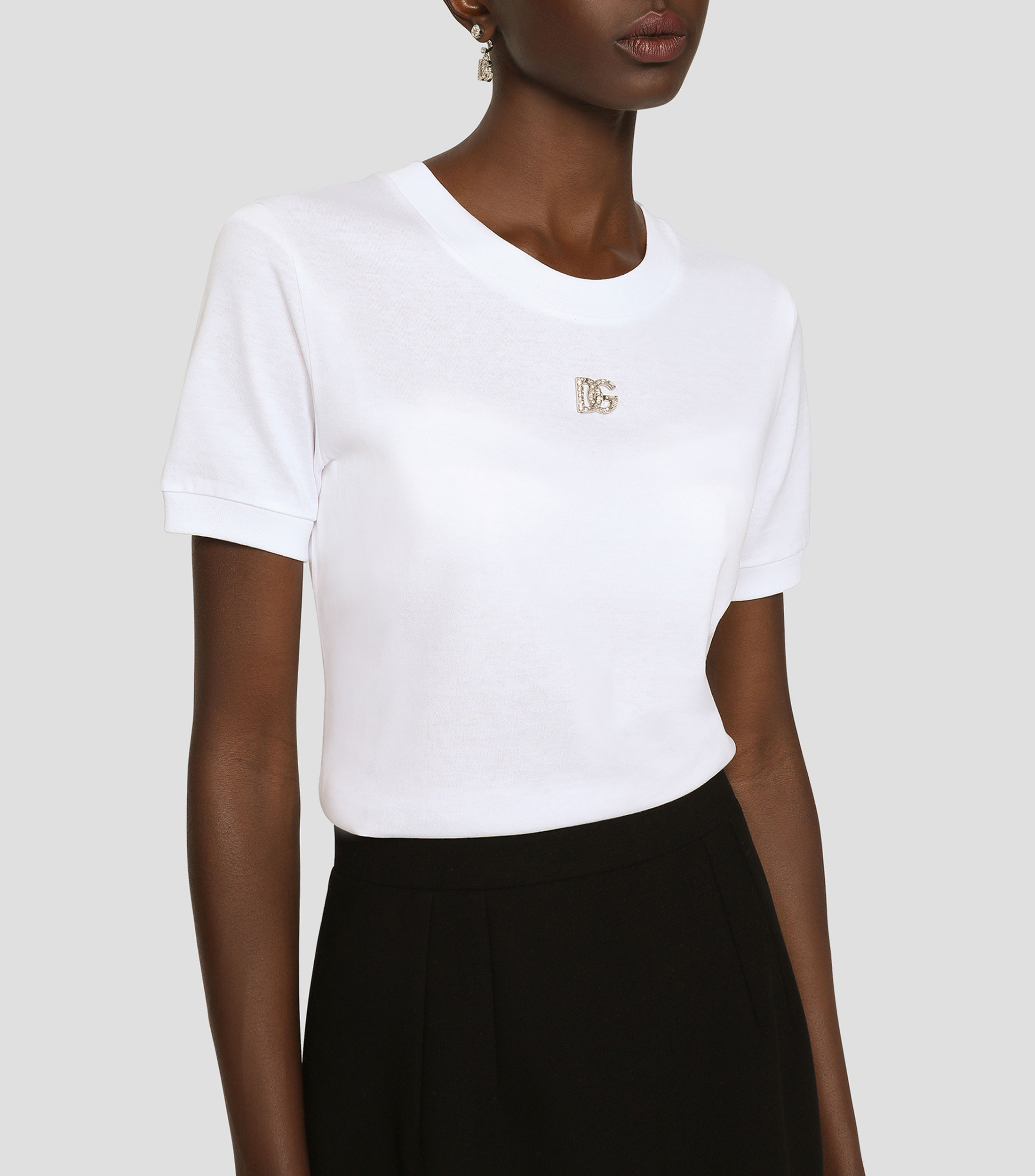 Playera con logo de manga corta Maiolica Mujer