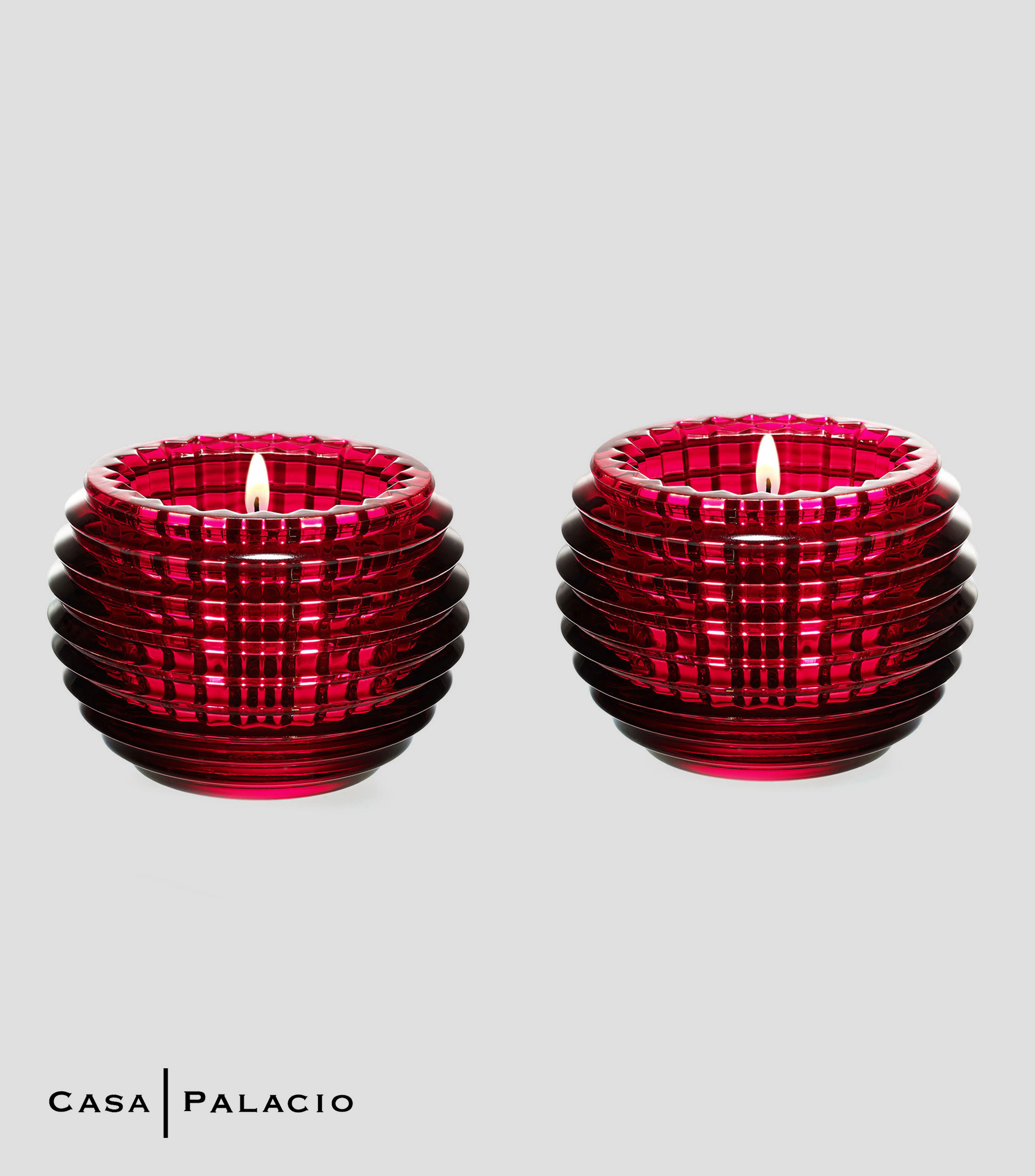 Set de 2 portavelas Eye en cristal