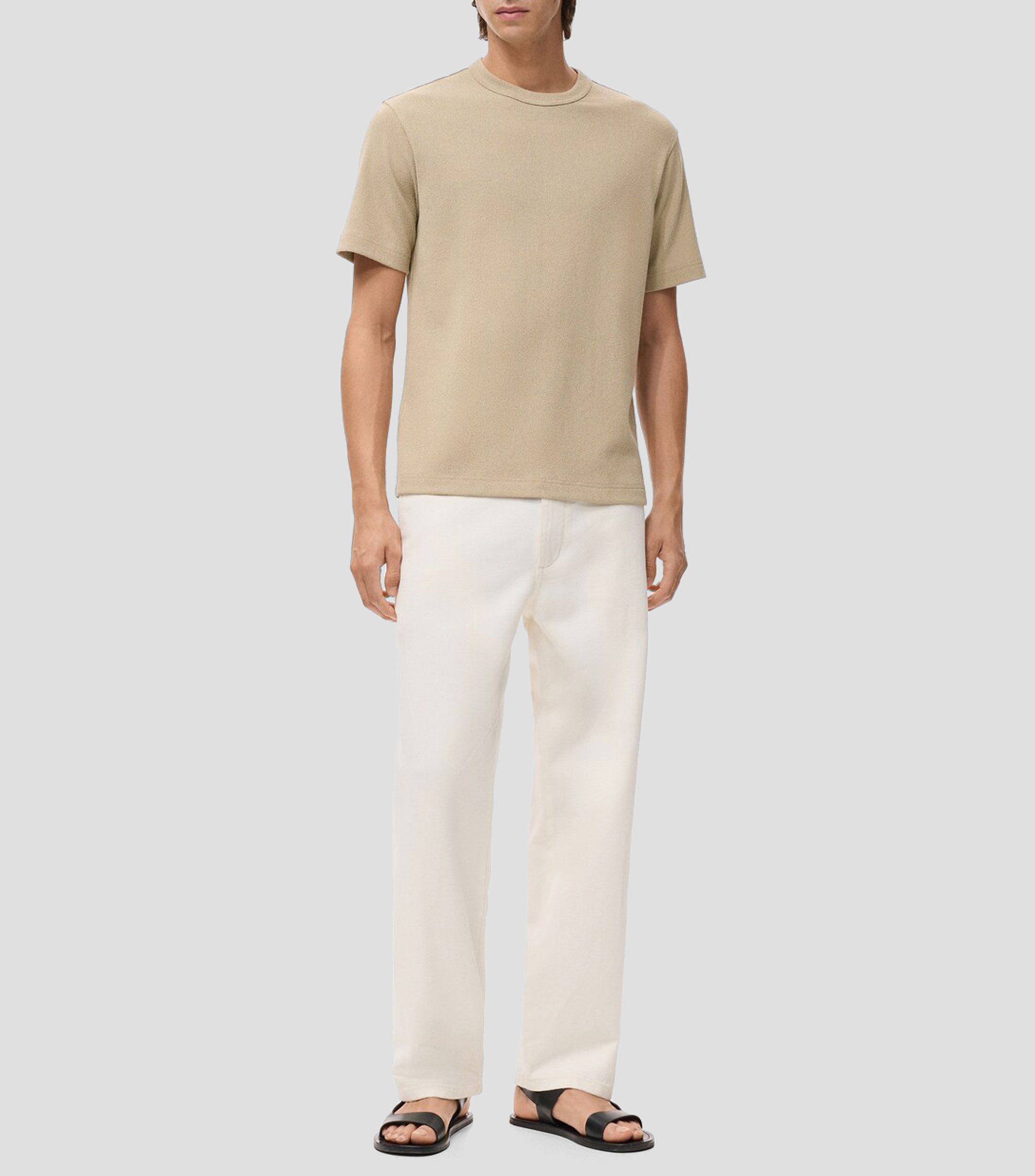 Playera cuello redondo manga corta lisa Hombre