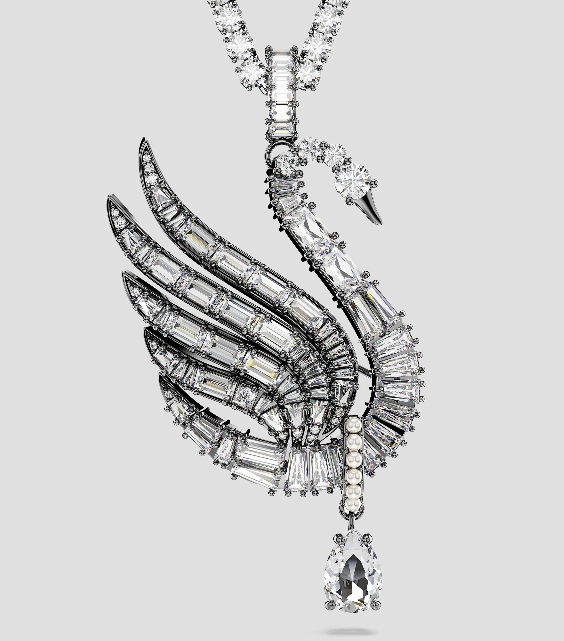 Collar Cisne con piedras Unisex