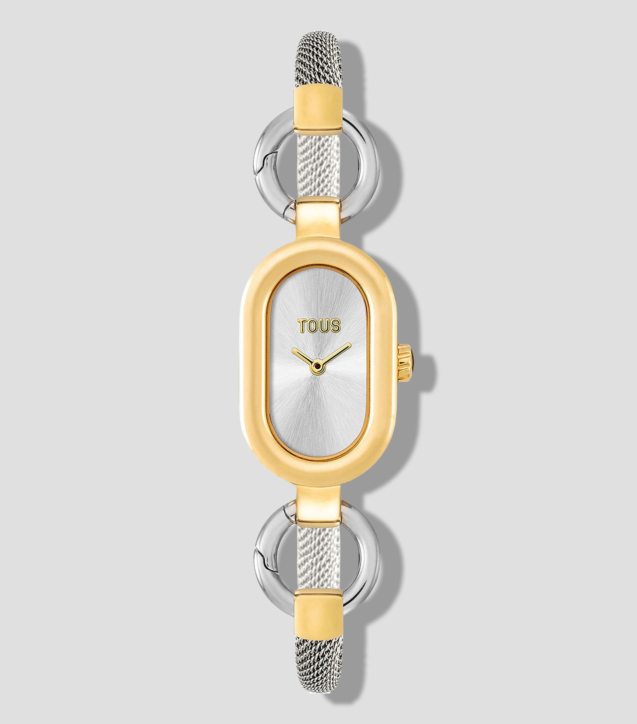 Reloj para Mujer Hold Oval Casual, plateado/dorado