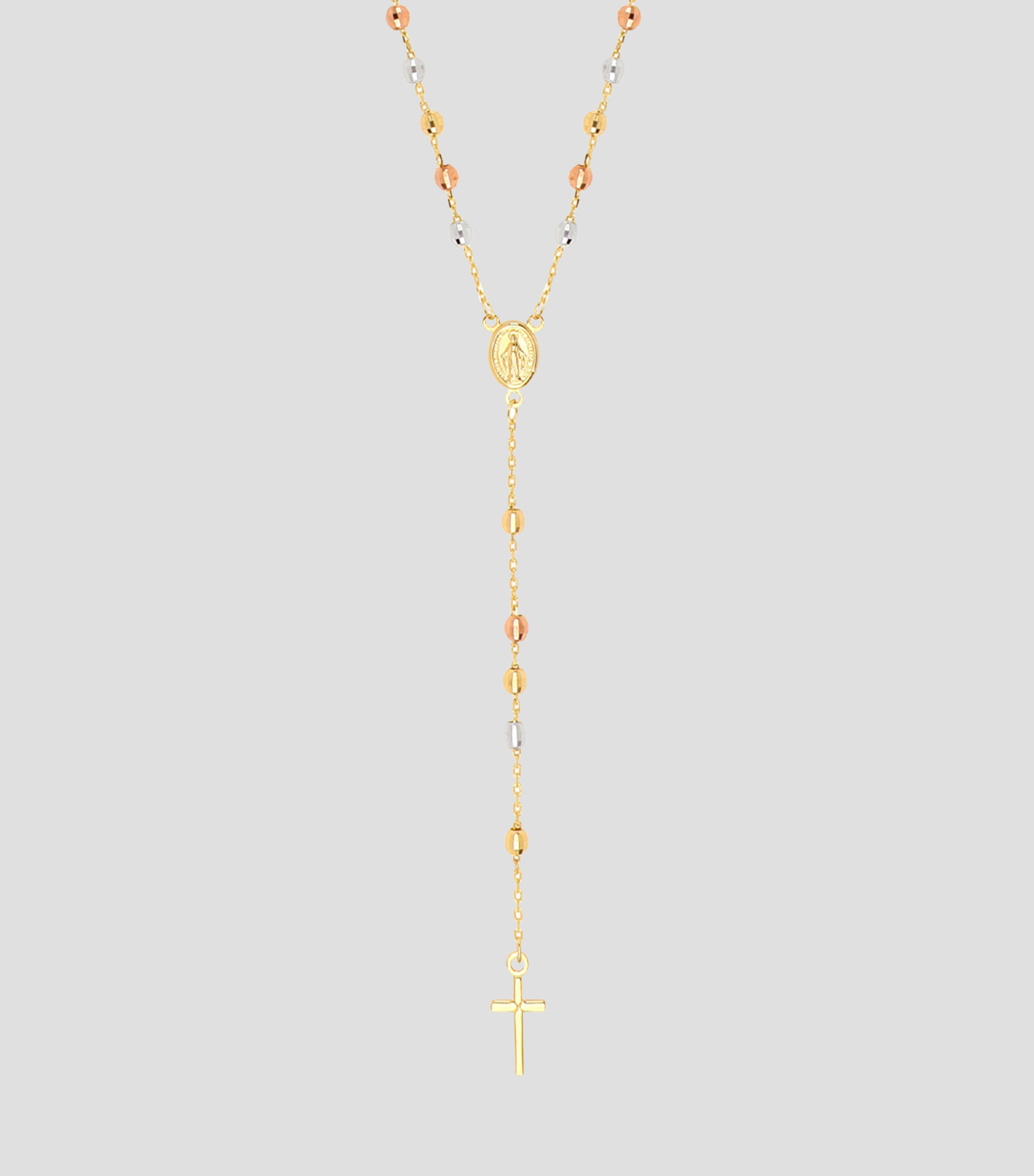 Collar Rosario en Oro de 14 Kilates Mujer