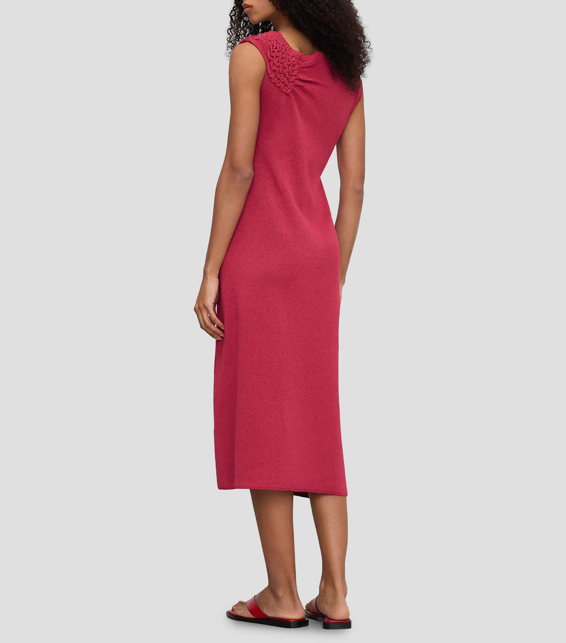 Vestido largo liso Mujer