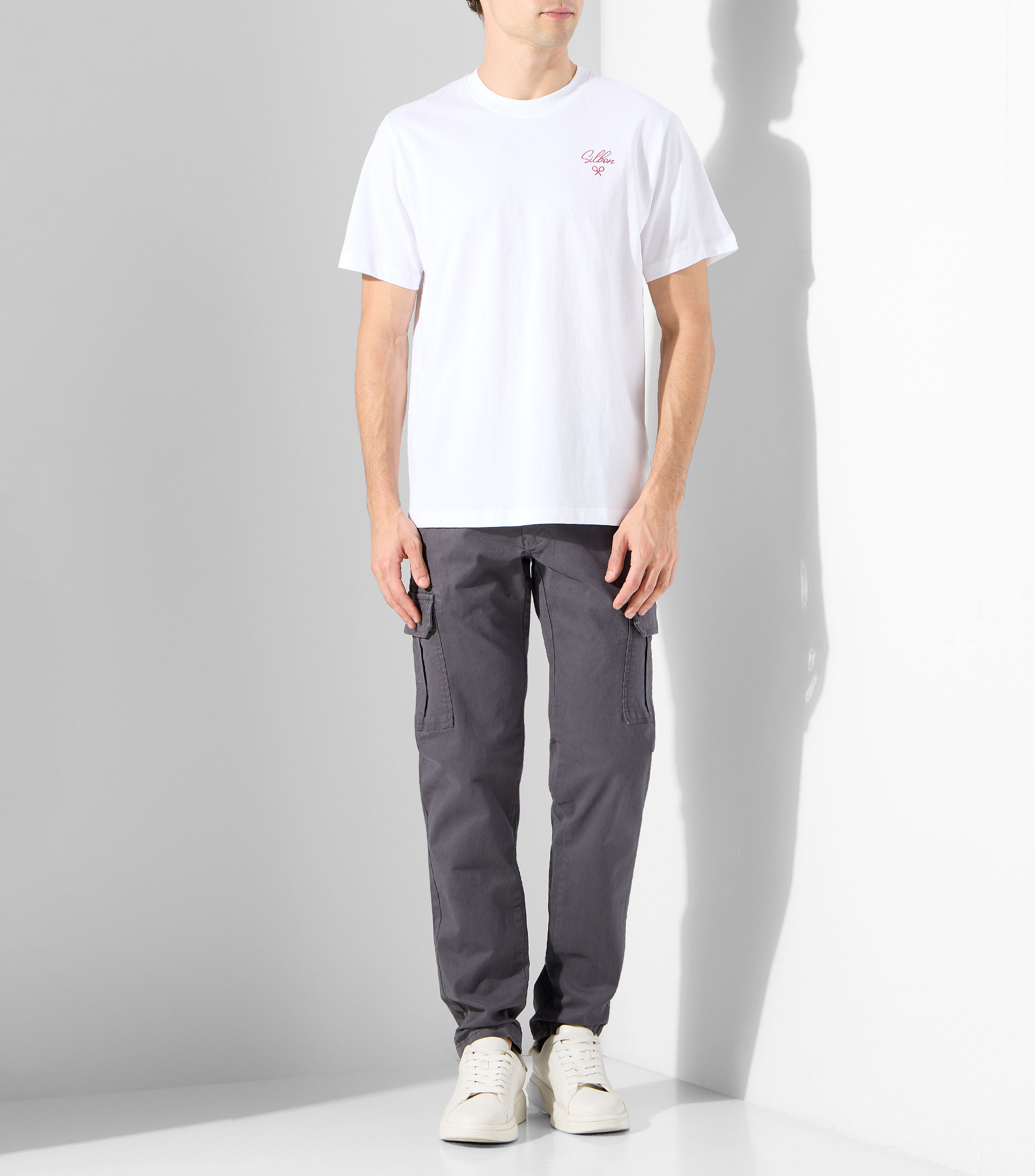 Playera cuello redondo manga corta estampada Hombre