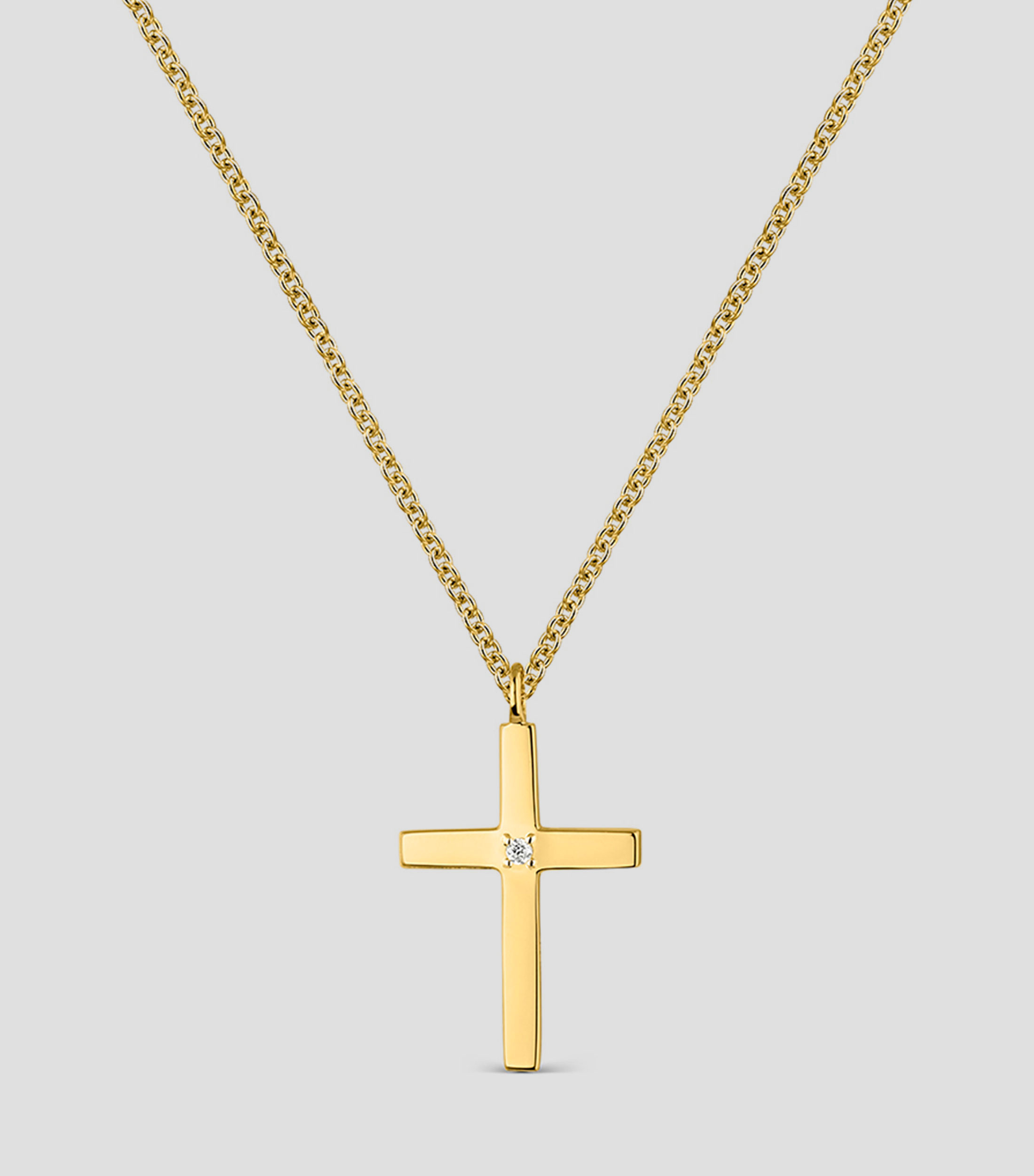 Collar Cruz en oro 18 Kilates Mujer