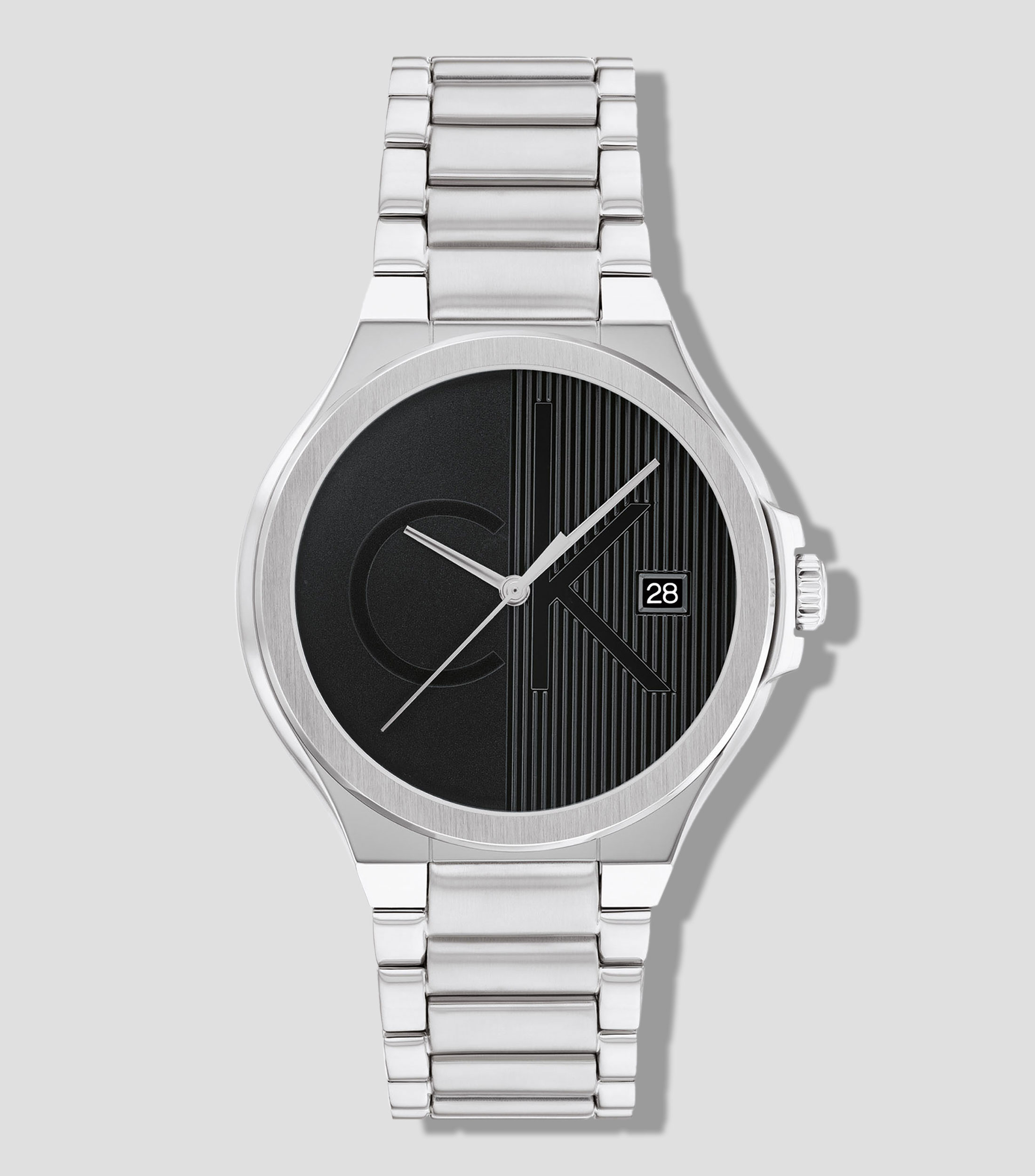Reloj para Hombre Confidence Casual Negro, Plateado
