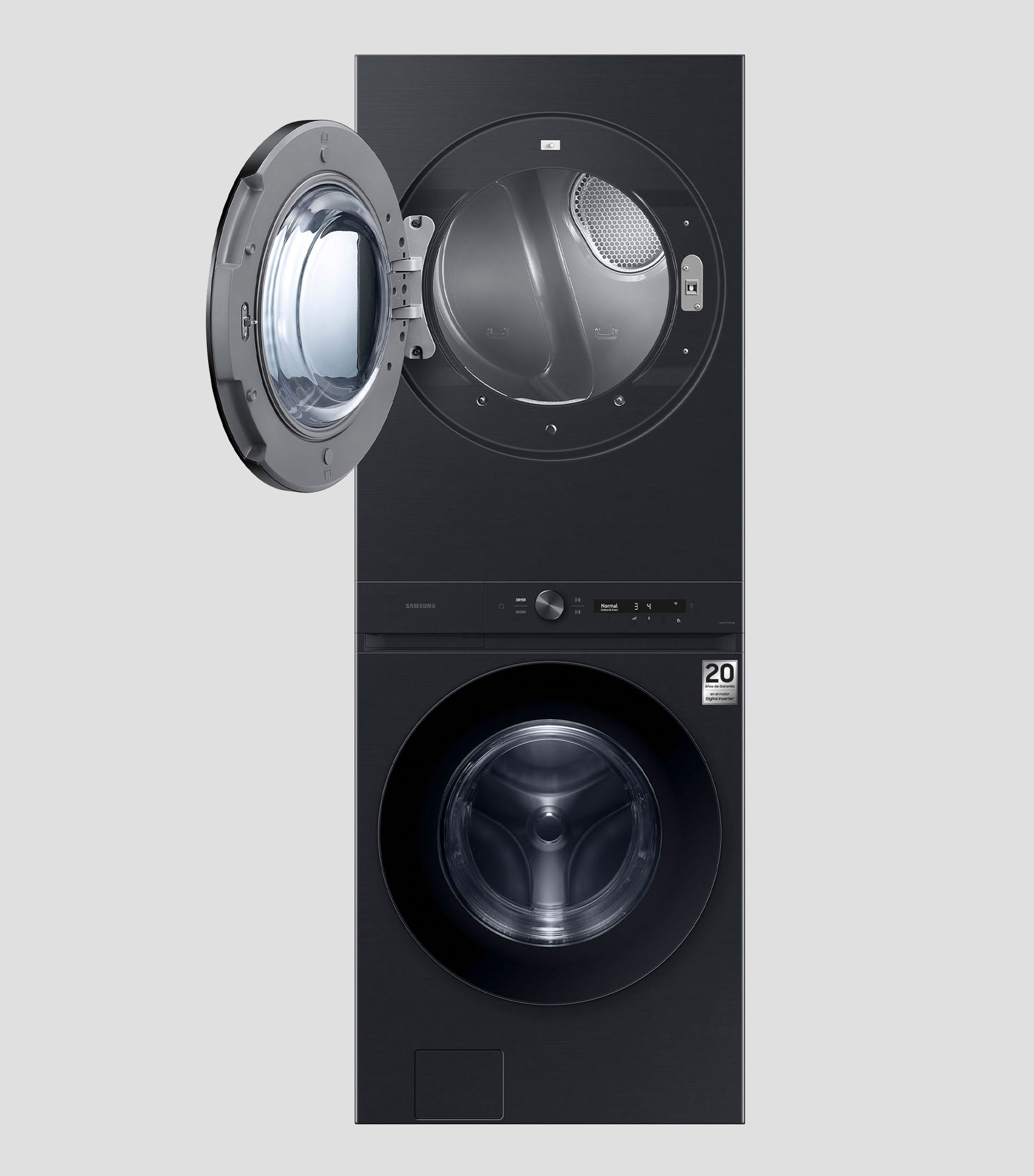 Centro de Lavado Laundry HUB a Gas LP, Carga Frontal, 26 kg lavado, 24 kg secado, negro