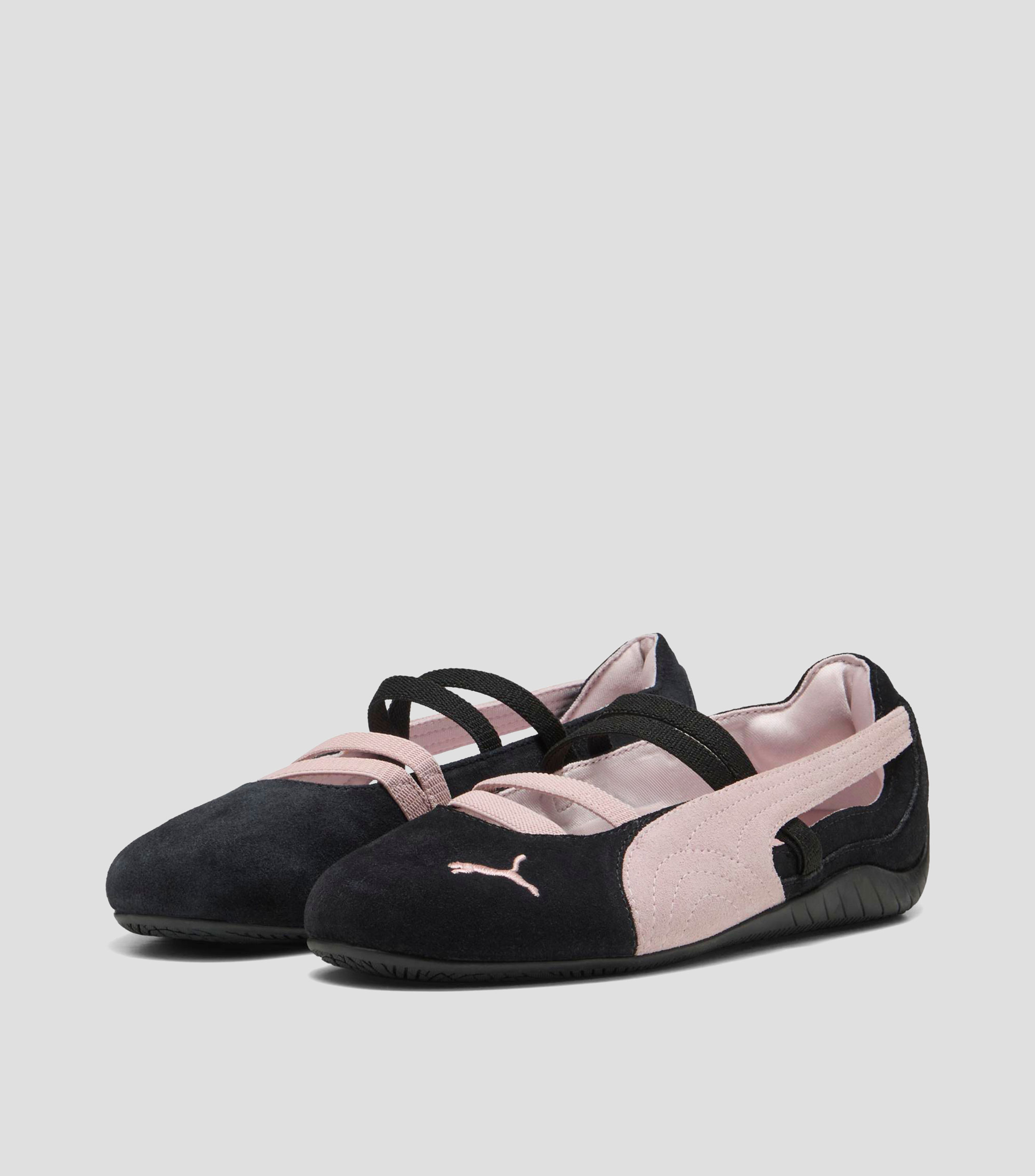 Flats Speedcat en piel con logotipo Mujer