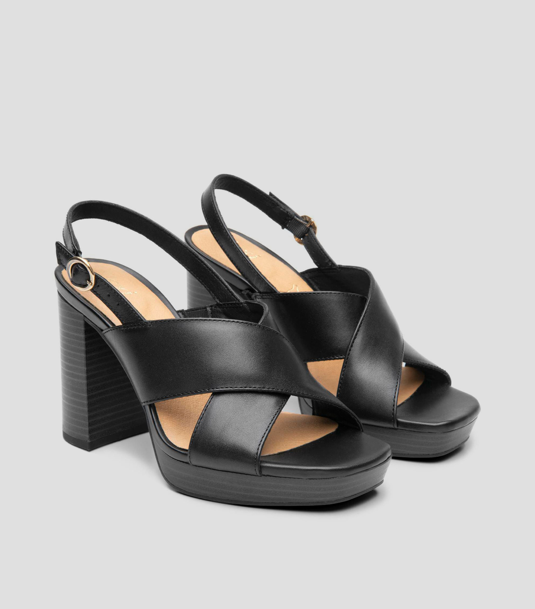 Sandalias con tacón alto y ancho Katnis Mujer