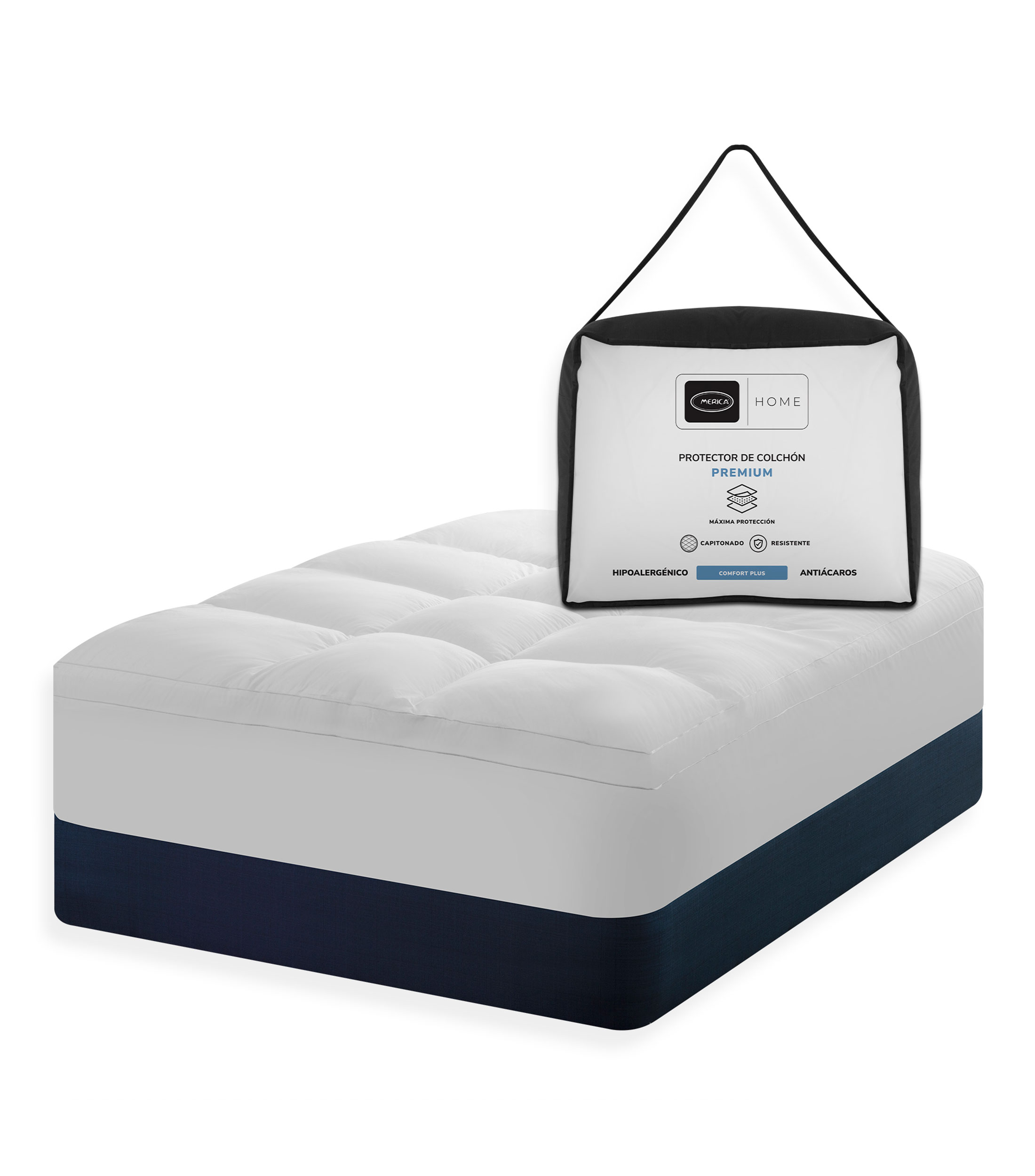 Cubre colchon Queen Size Premium blanco