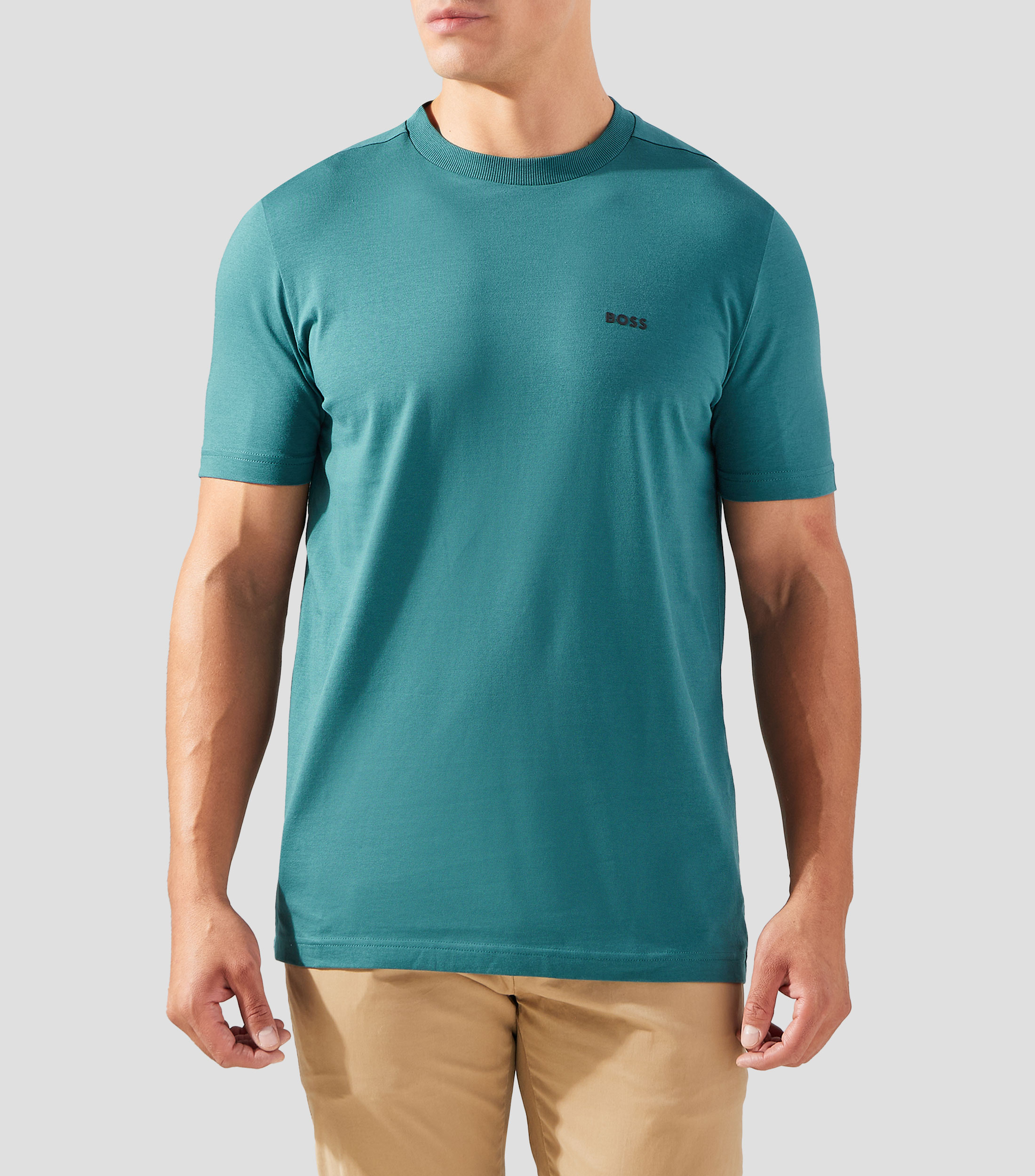 Playera cuello redondo manga corta lisa Hombre