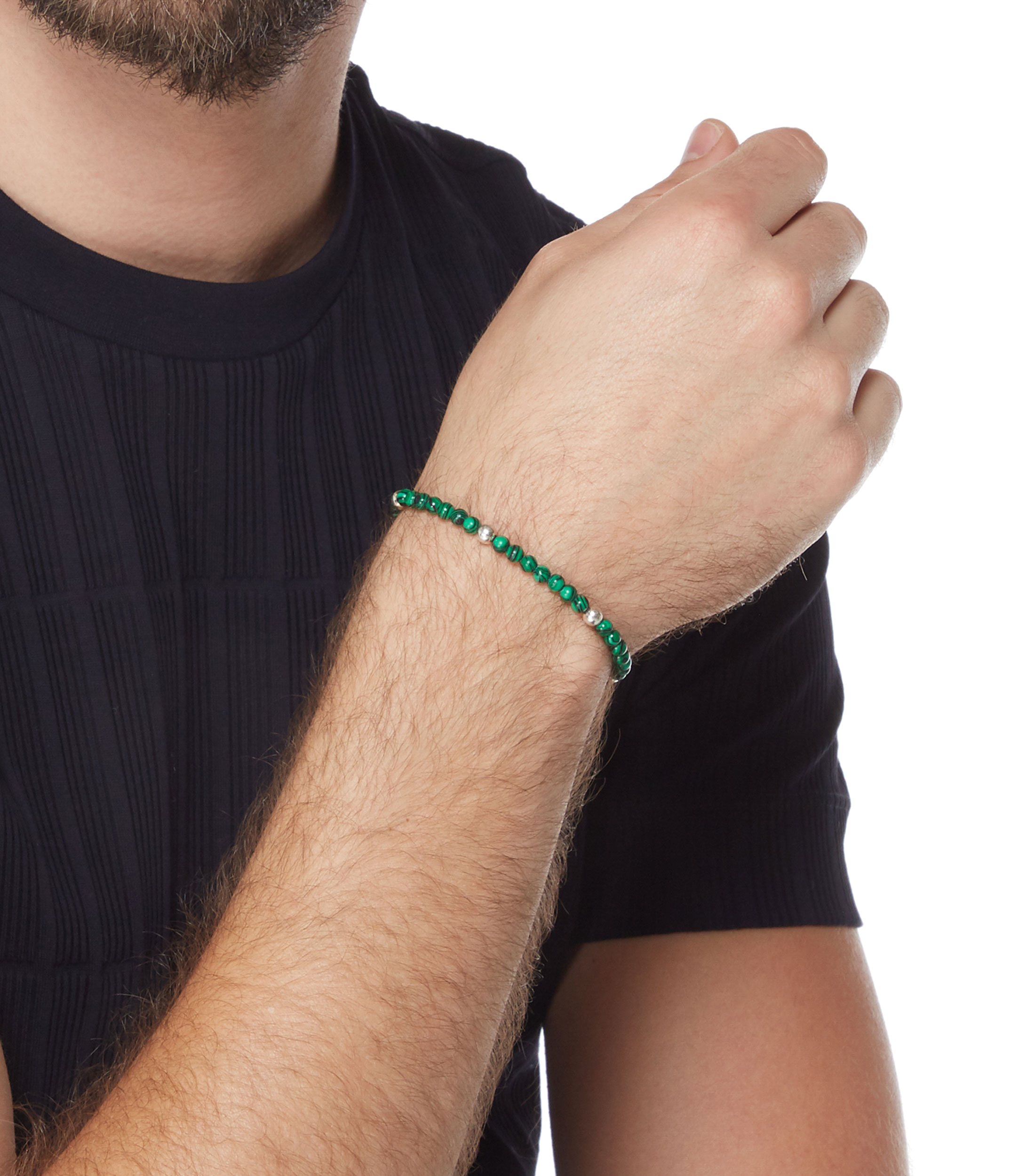 Pulsera de malaquita Hombre