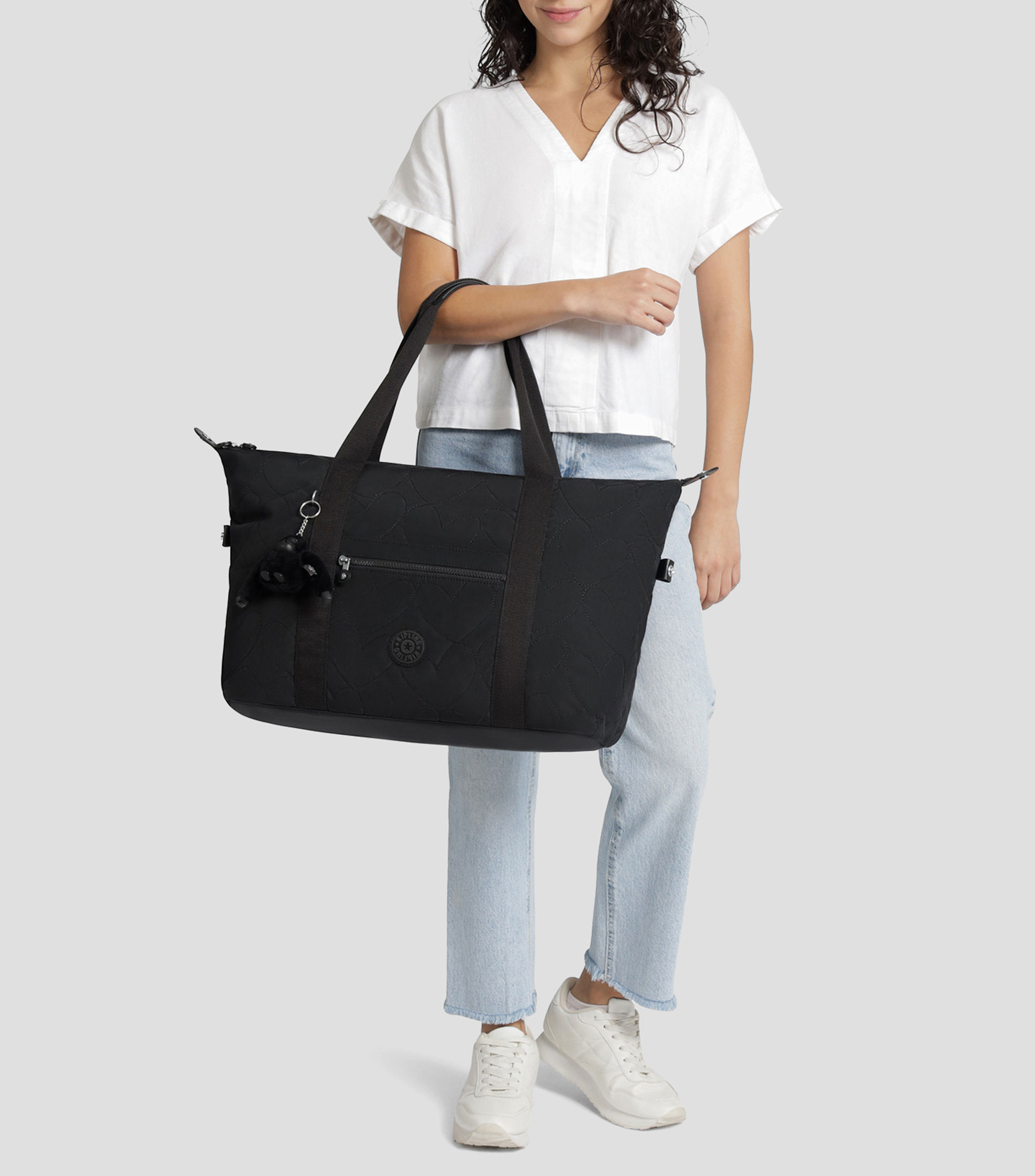 Bolsa Tote Azul Art Many Hearts lisa Capitonada Mujer