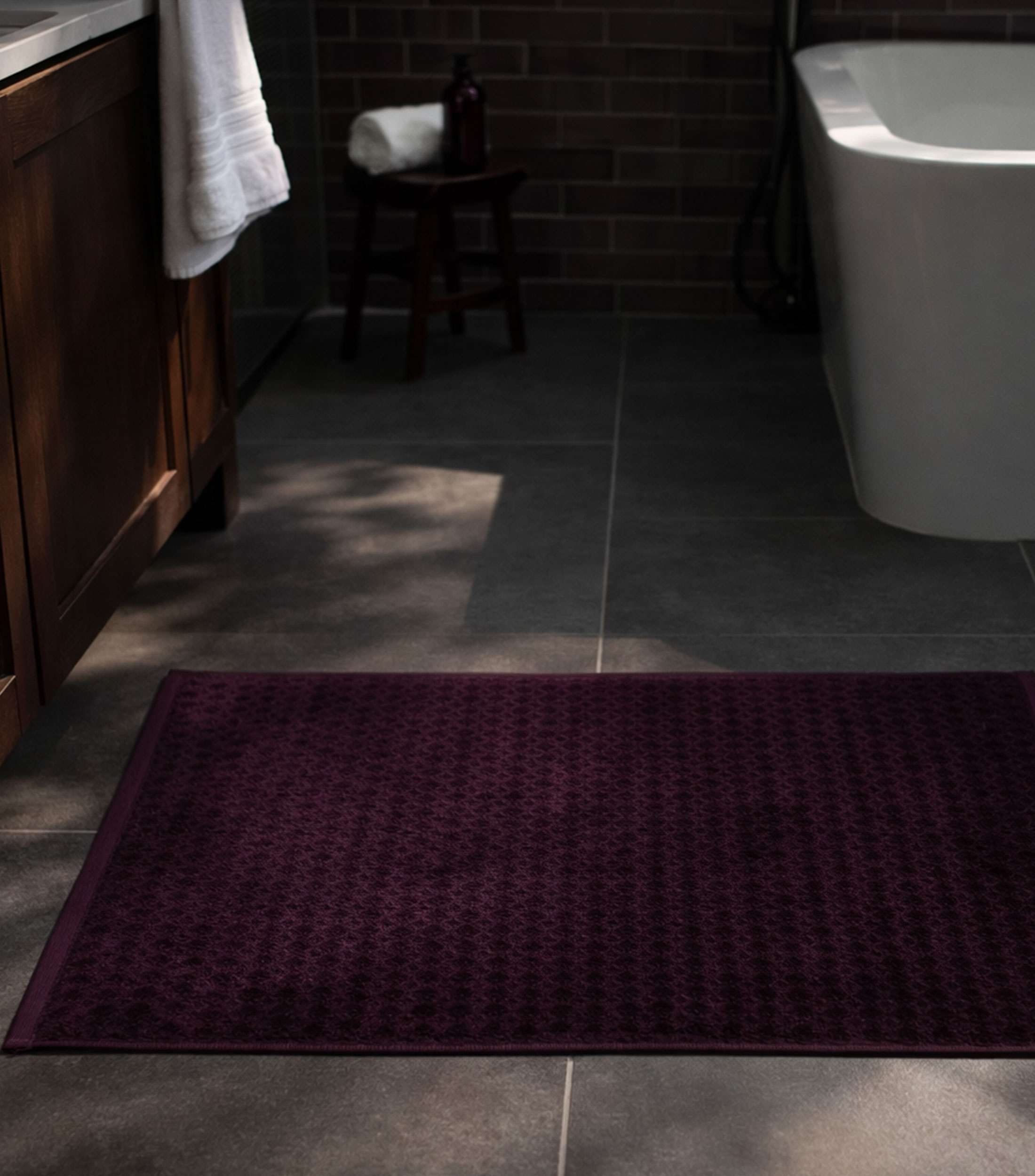 Tapete de baño morado