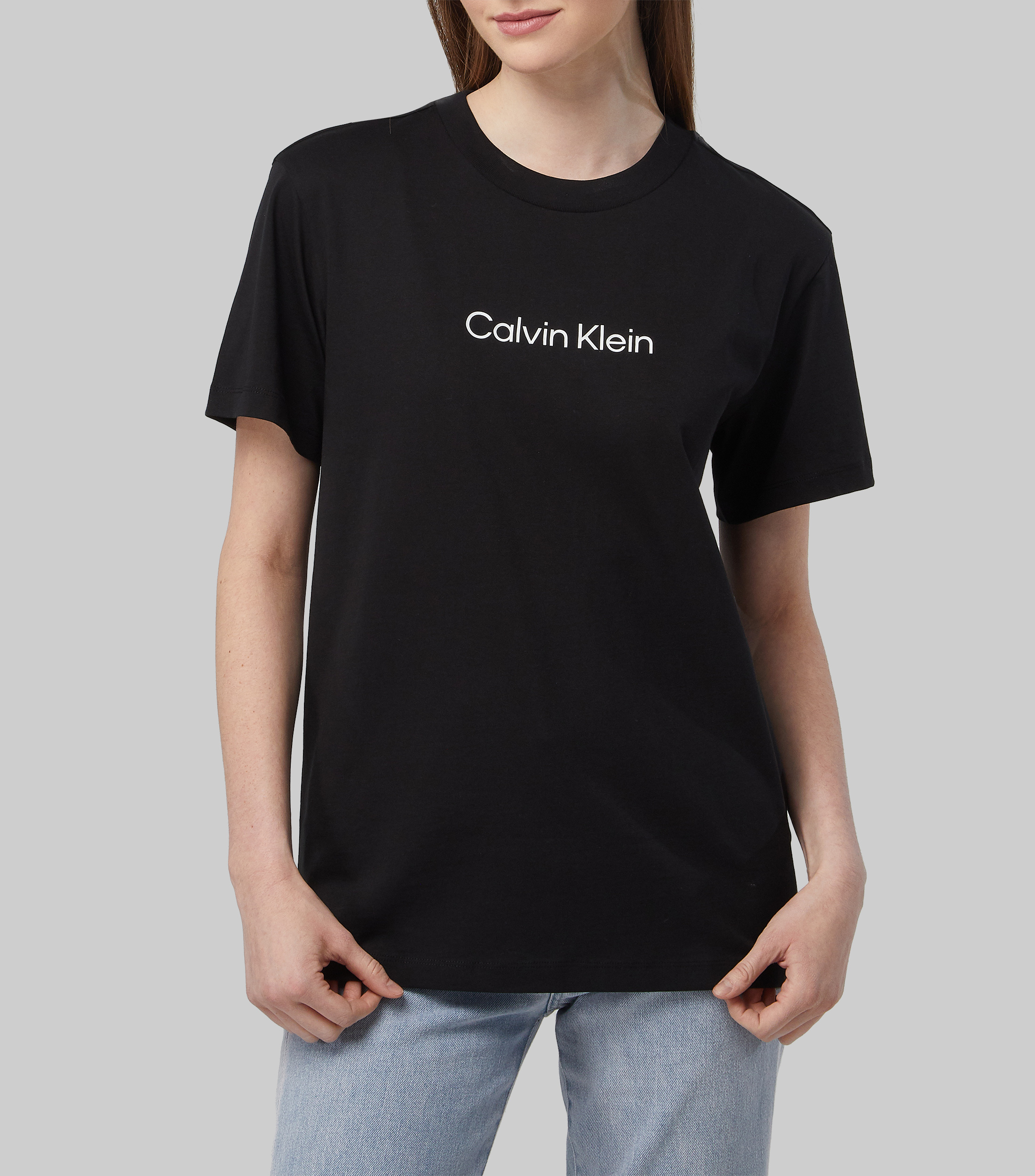 Calvin Klein: Playera cuello redondo con manga corta Mujer El